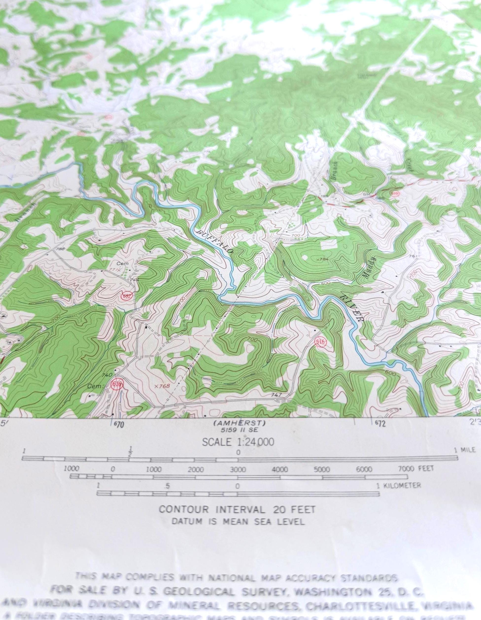 Piney River, Virginia – USGS Quadrangle Map | 1963