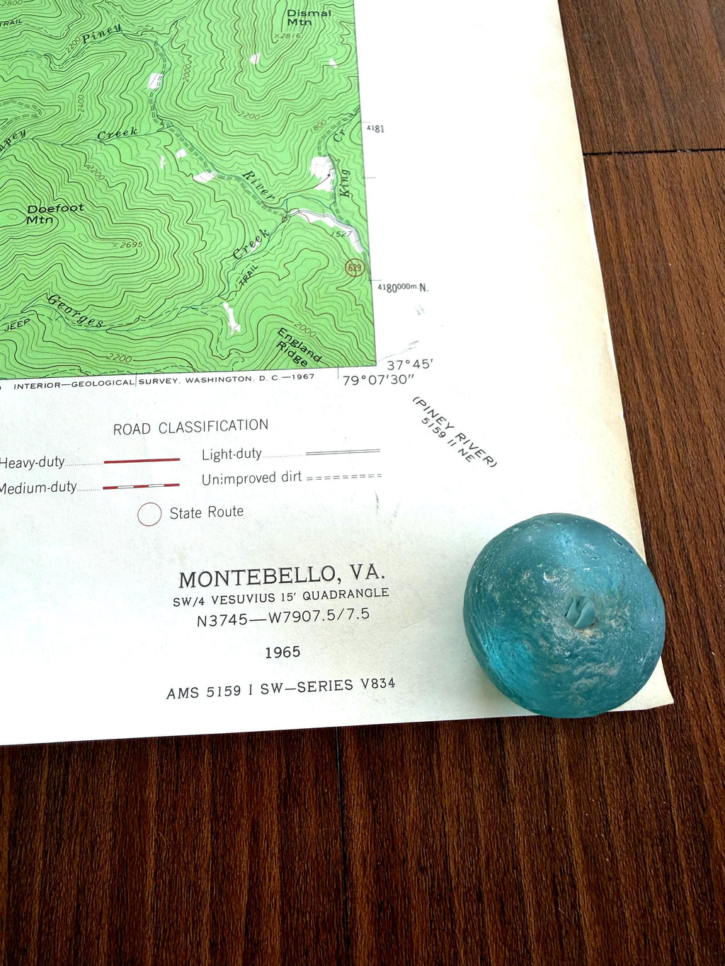 Montebello, Virginia – USGS Quadrangle Map | 1965