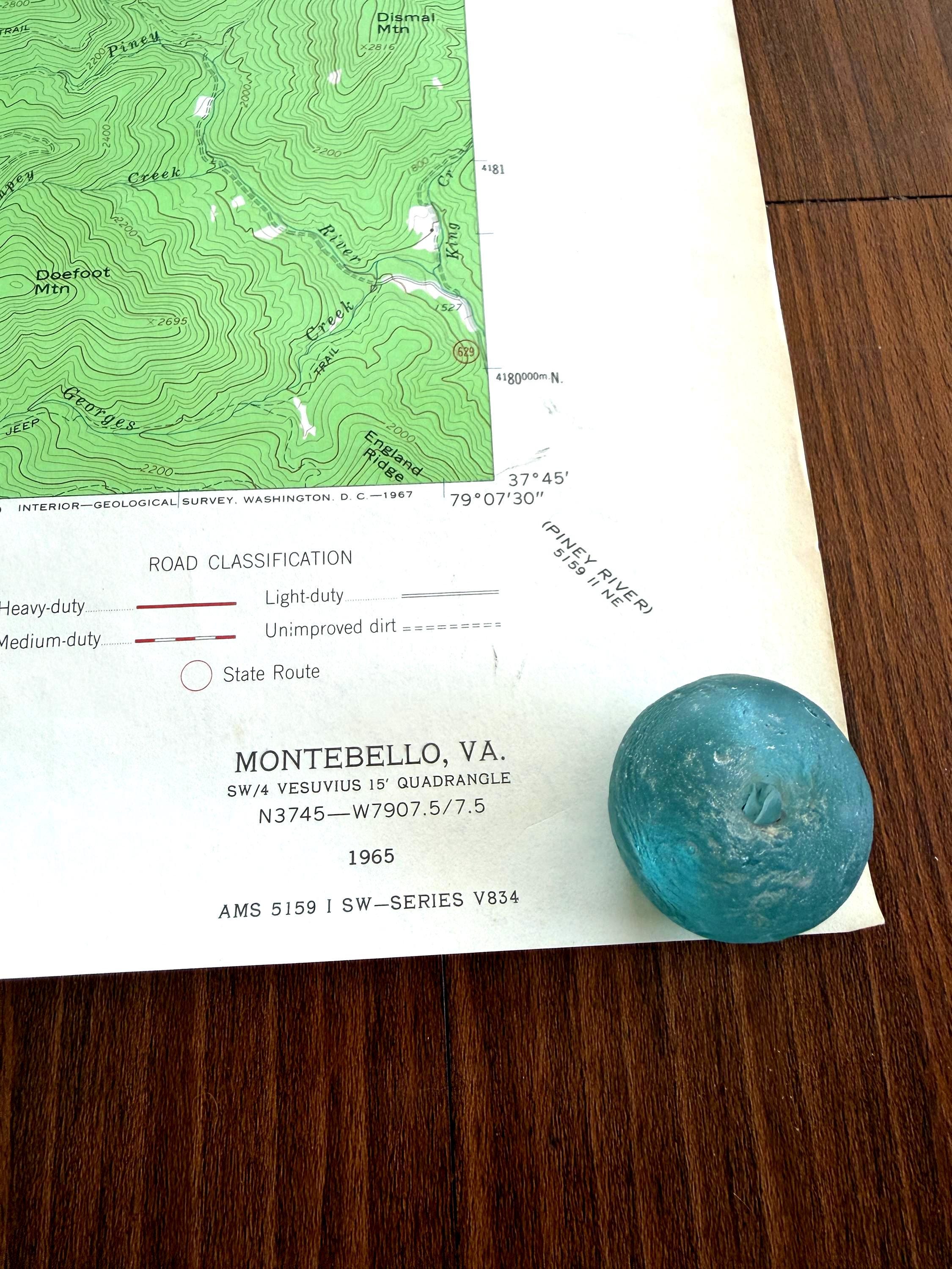 Montebello, Virginia – USGS Quadrangle Map | 1965