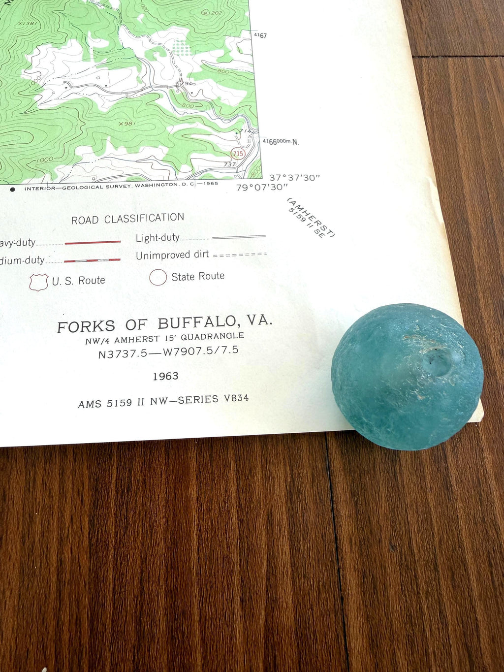 Vintage Forks of Buffalo Virginia Topographic Map 1963 | USGS Quadrangle