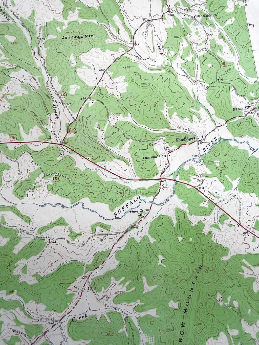 Vintage Forks of Buffalo Virginia Topographic Map 1963 | USGS Quadrangle