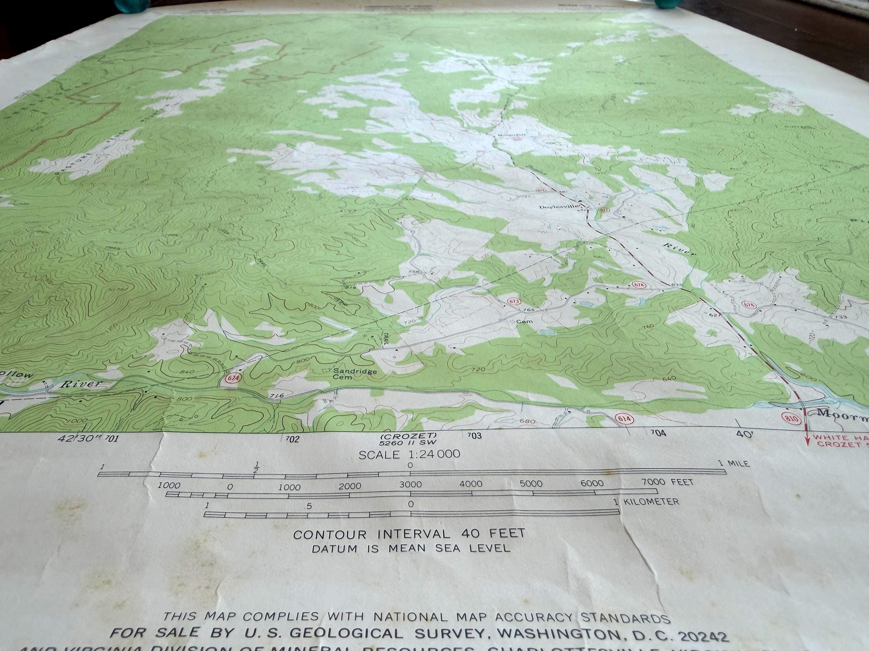 Covesville, Virginia – USGS Quadrangle Map | 1967