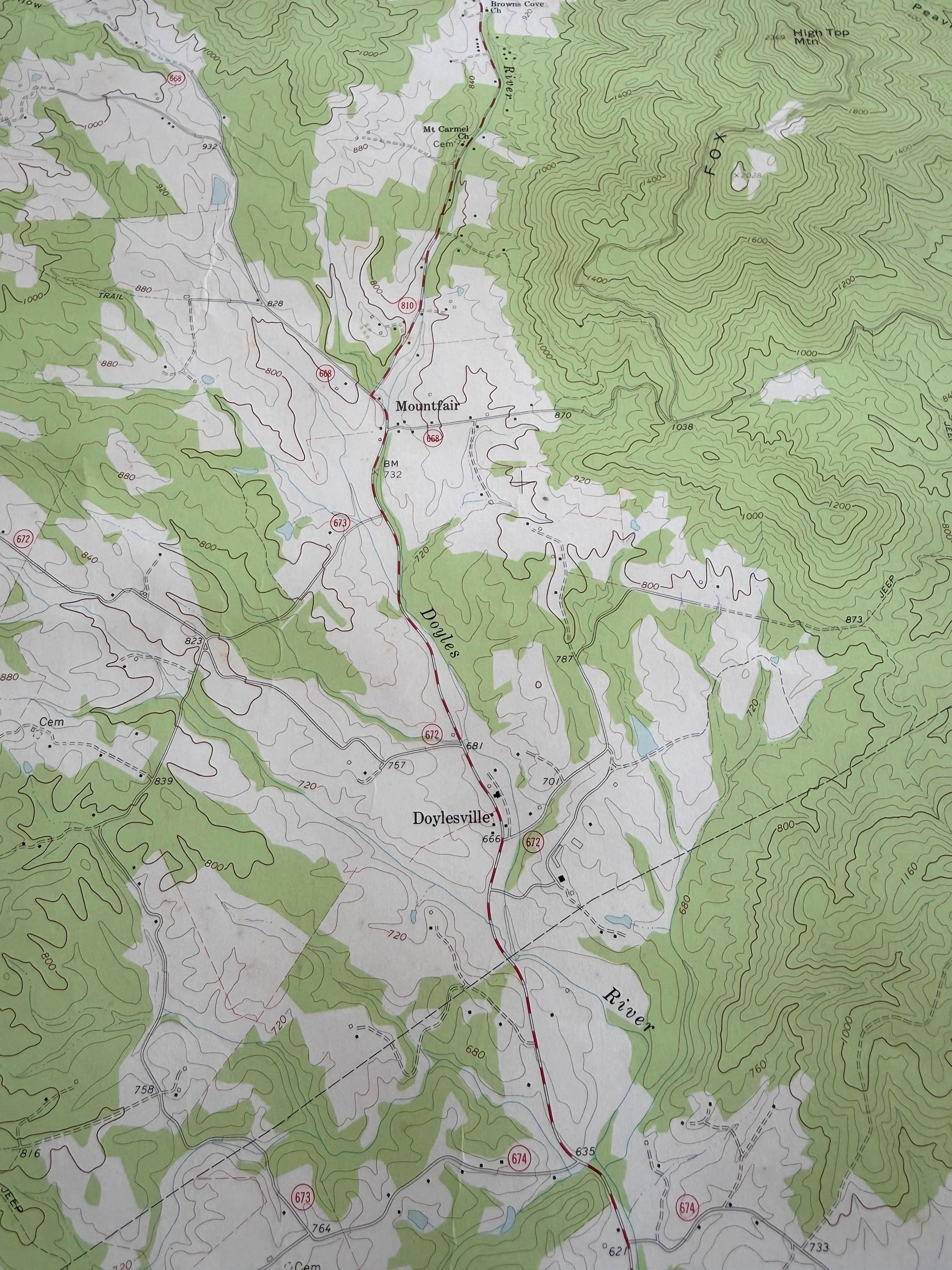 Browns Cove, Virginia – USGS Quadrangle Map | 1965