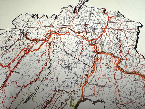 Vintage Potomac Valley Planning Map 1966 | Open Space Corridors