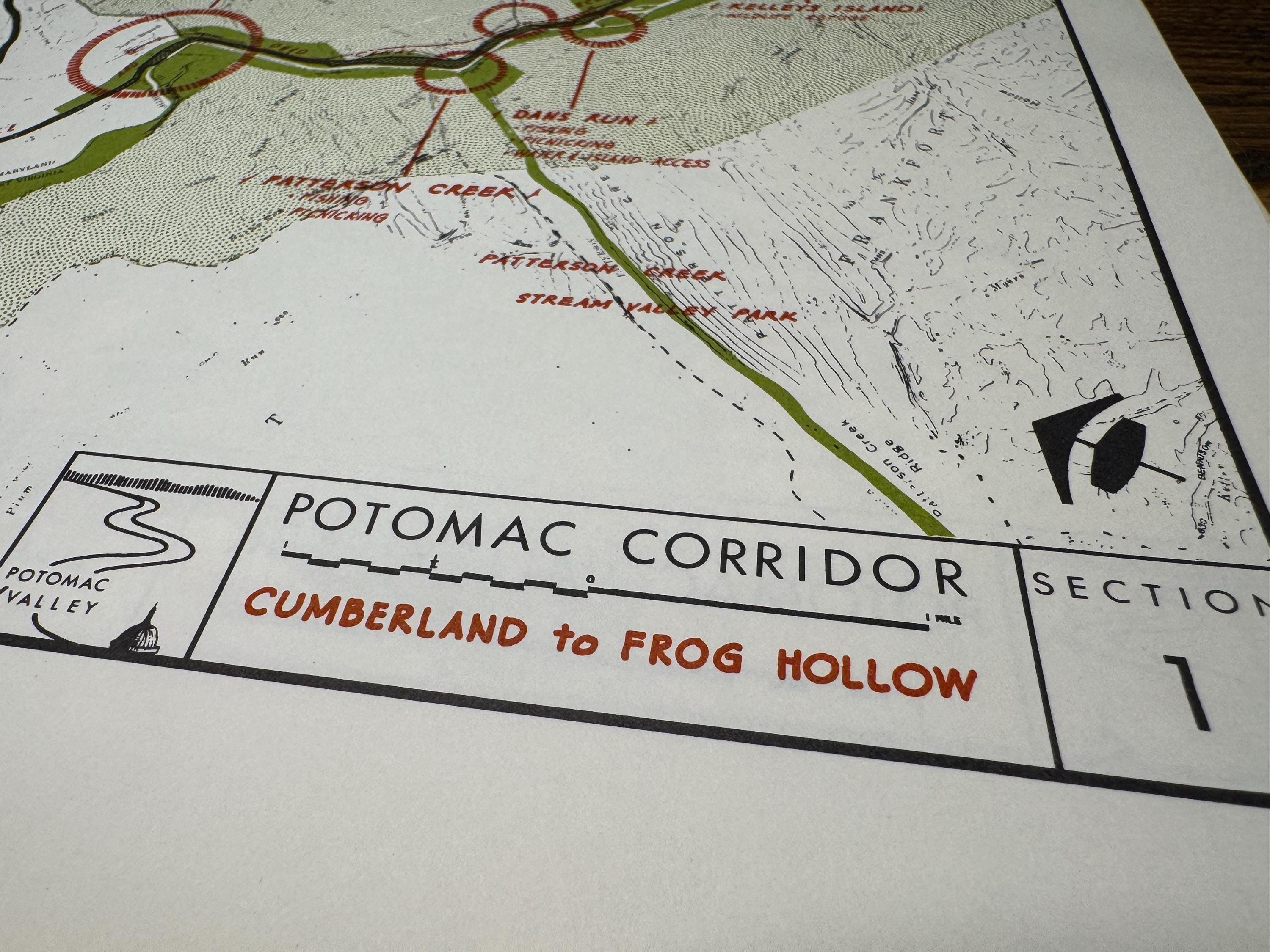 Cumberland to Frog Hollow Map | Potomac Valley, 1966