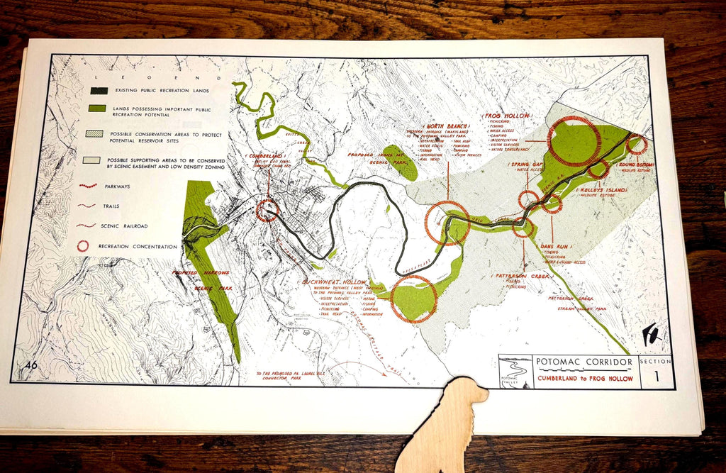 Cumberland to Frog Hollow Map | Potomac Valley, 1966
