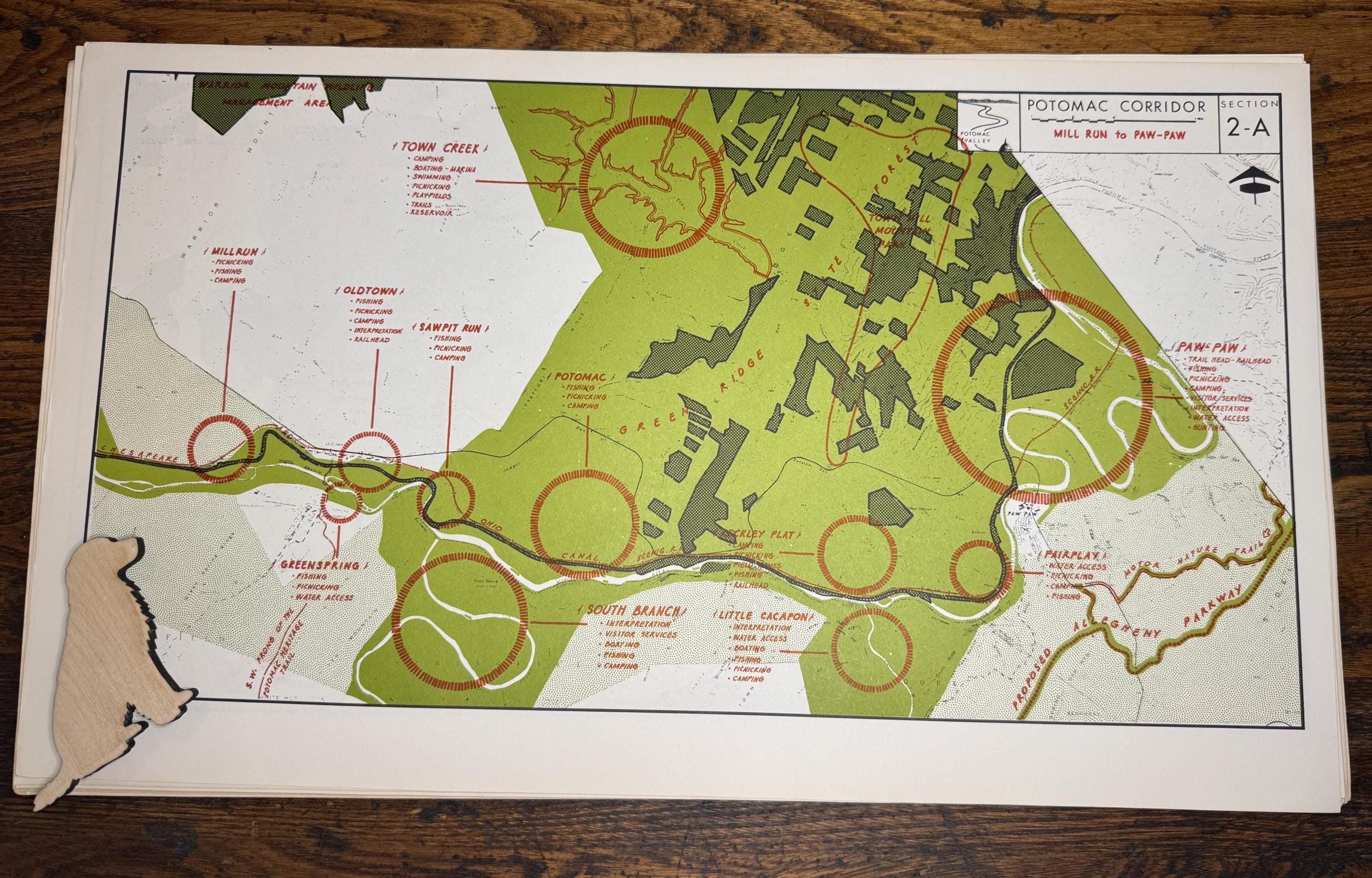 Paw Paw Bends and Mill Run to Paw Paw Maps | Potomac Valley, 1966