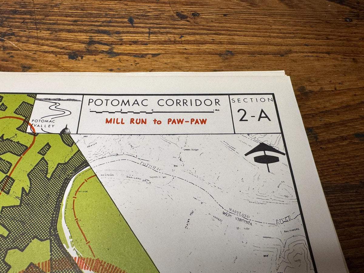 Vintage Paw Paw West Virginia Map 1966 | Potomac River and C&O Canal