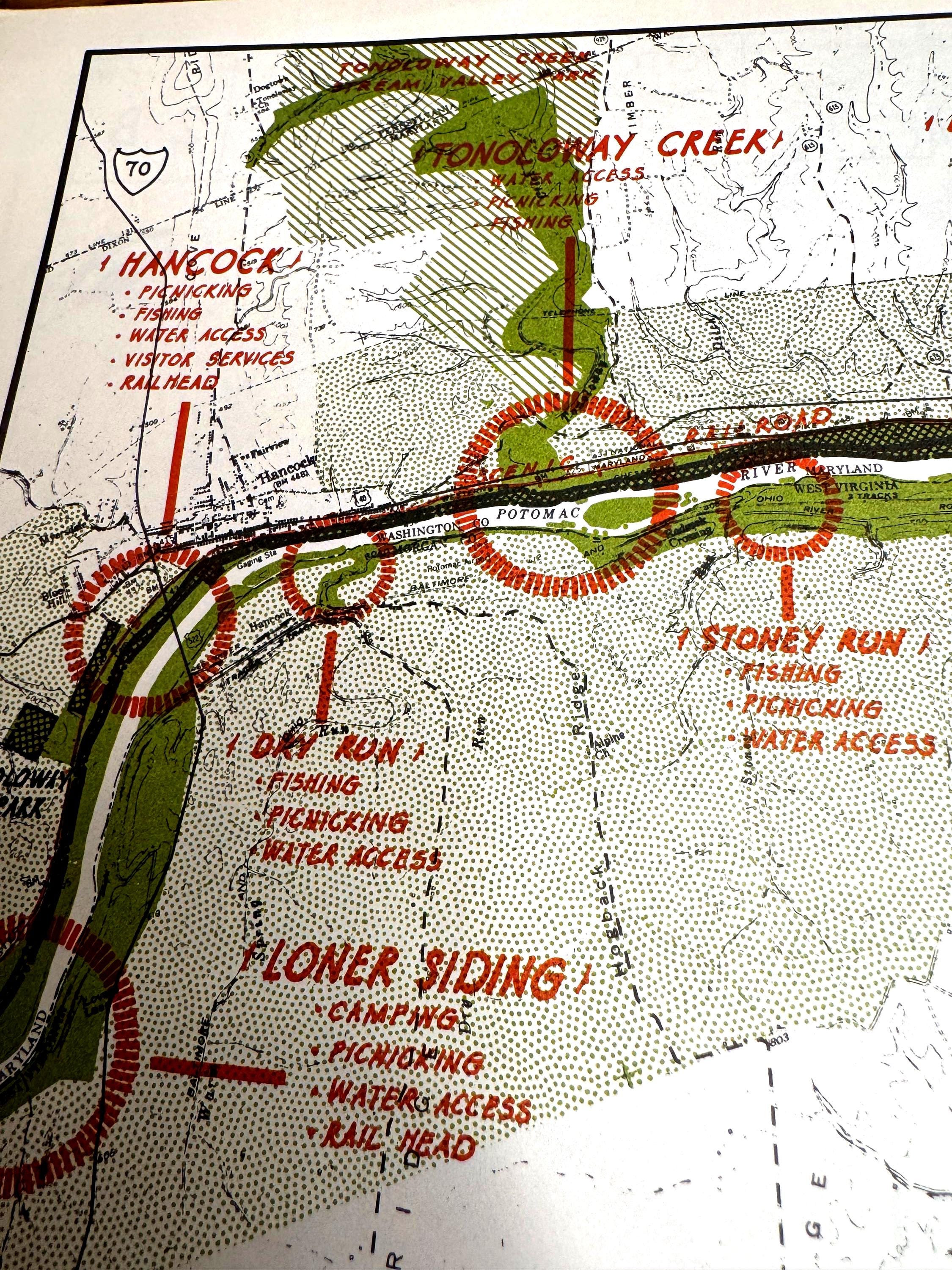 Kasecamp Bend to Round Top Hill and Hancock to Fort Frederick Maps | Potomac Valley, 1966