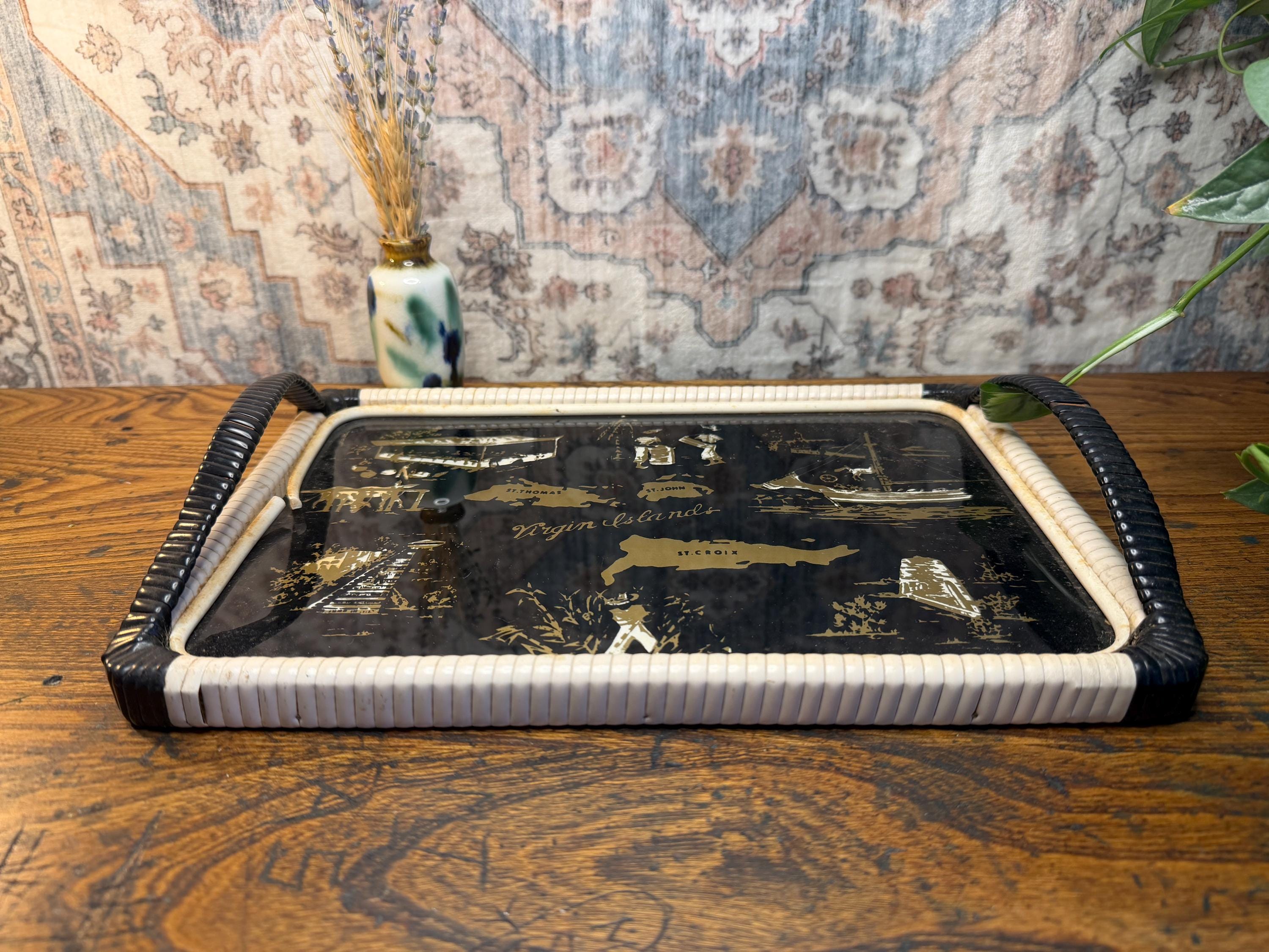 Mid Century Virgin Islands Serving Tray