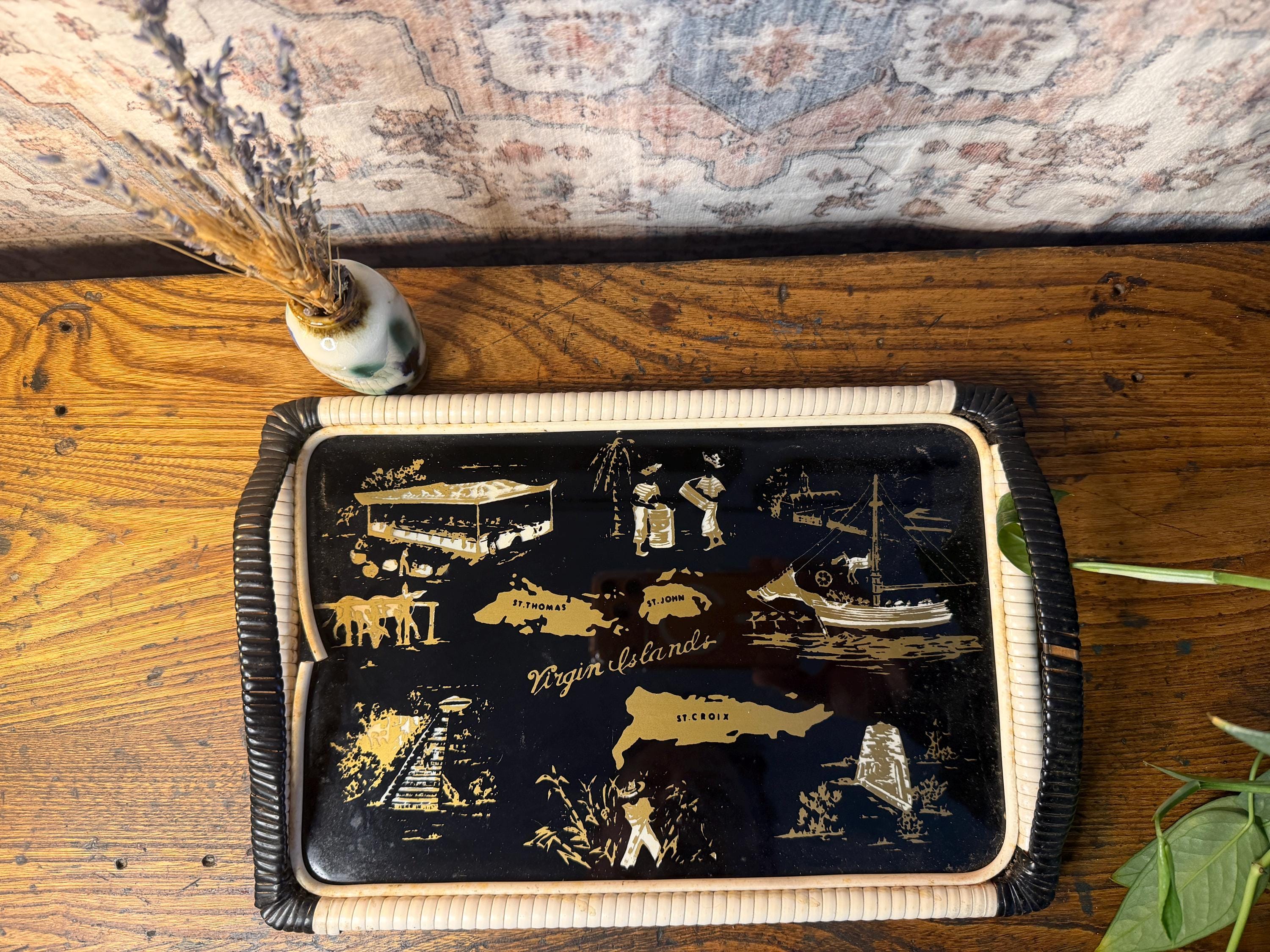 Mid Century Virgin Islands Serving Tray