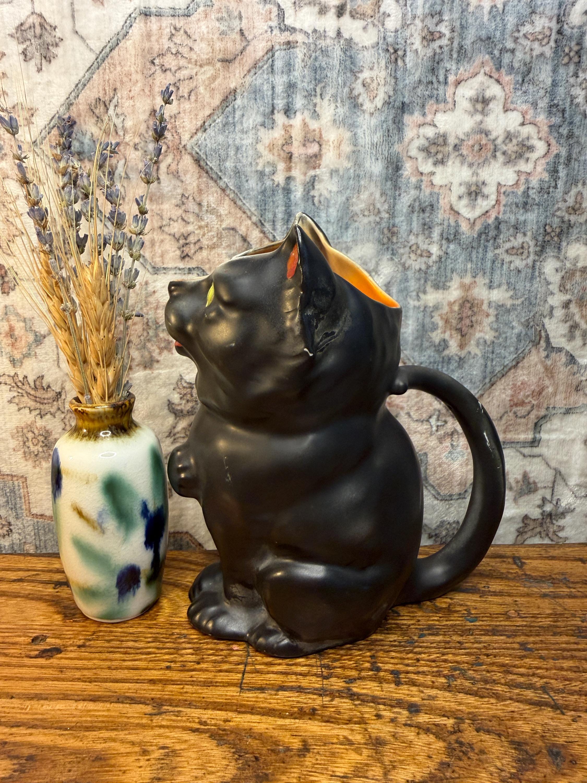 Royal Bayreuth Black Cat Bavarian Pitcher