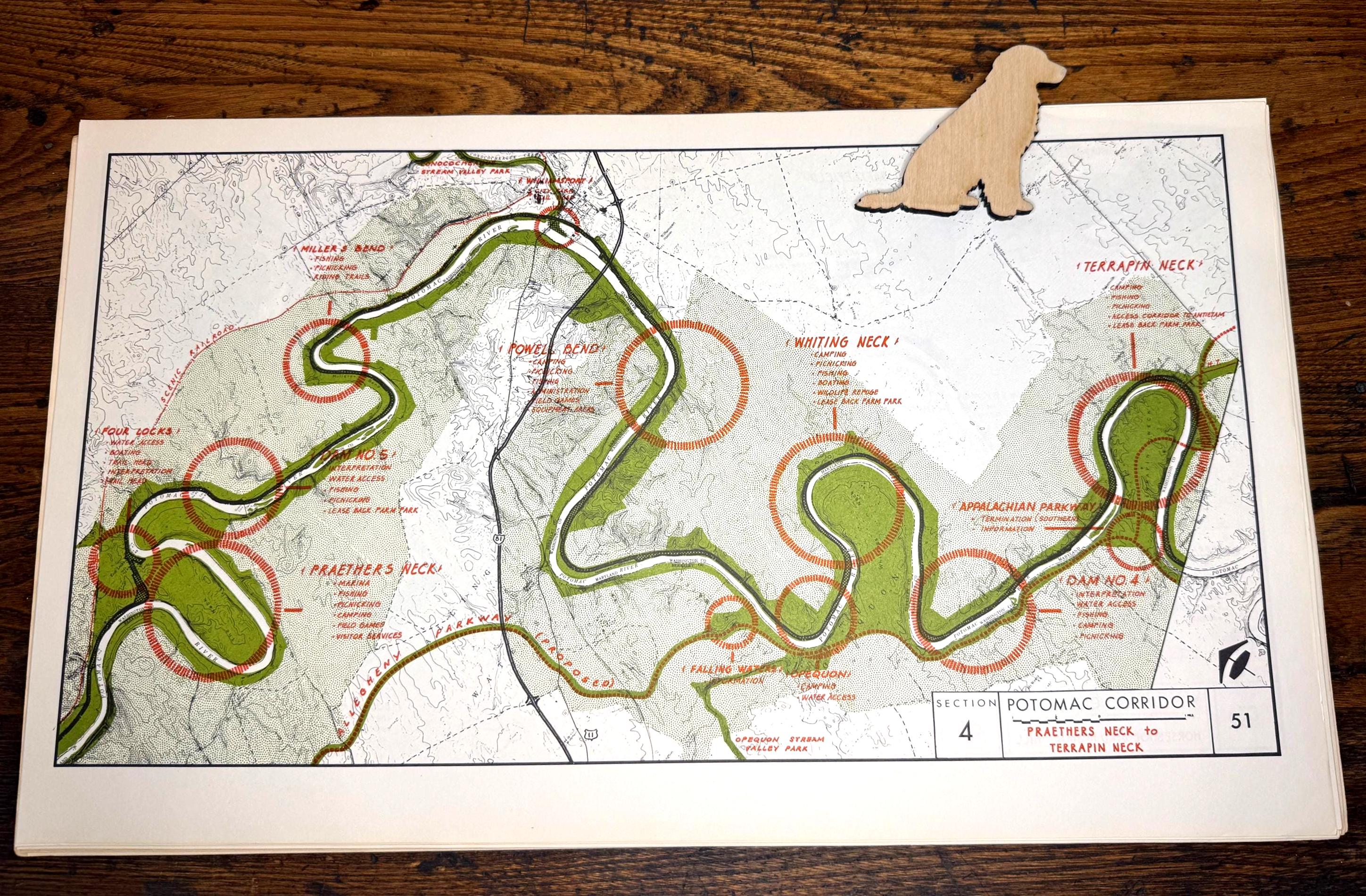 Praethers Neck to Terrapin Neck and Horseshoe Bend to Short Hill Map | Potomac Valley, 1966
