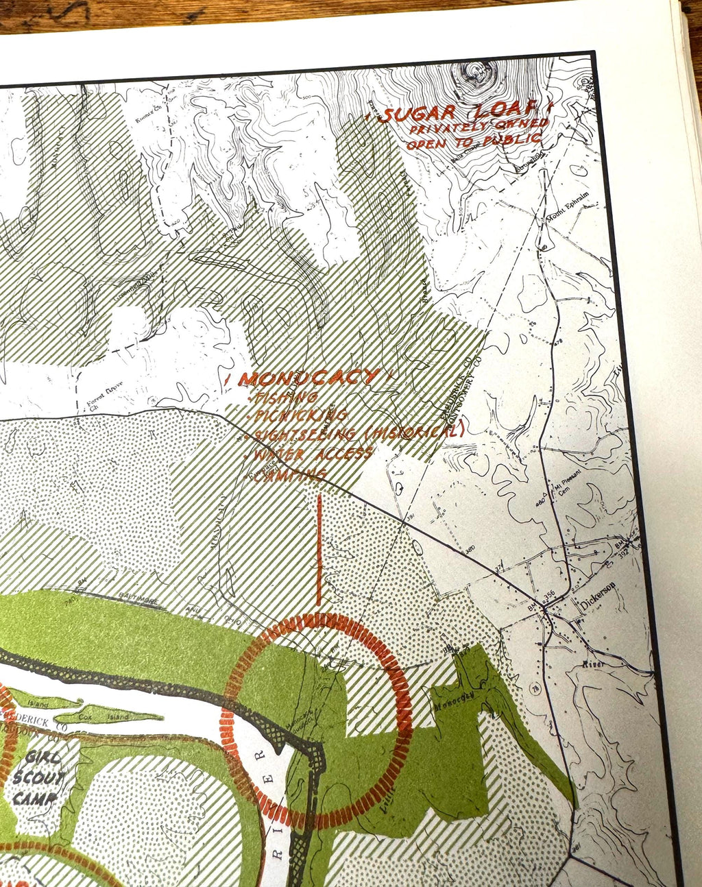 Brunswick to Dickerson and Mason Wood to Sharpshin Map | Potomac Valley, 1966