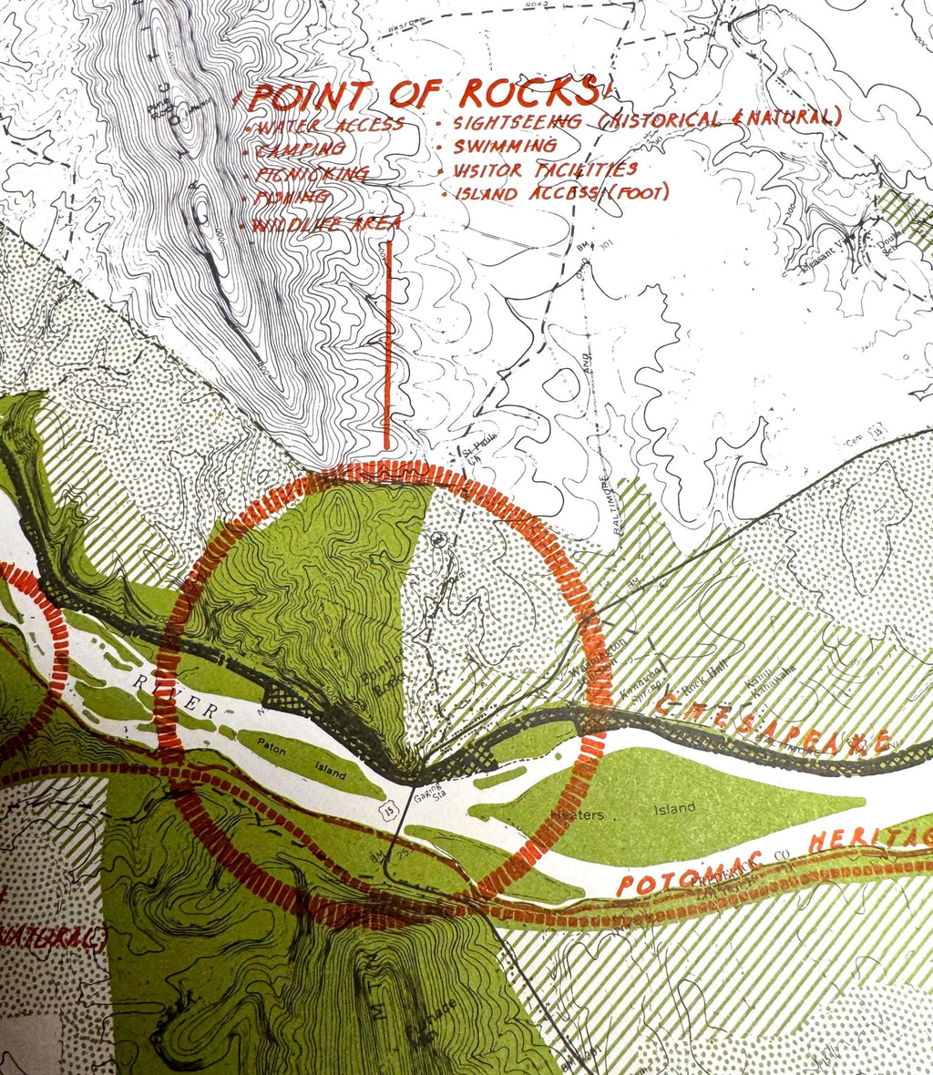 Brunswick to Dickerson and Mason Wood to Sharpshin Map | Potomac Valley, 1966