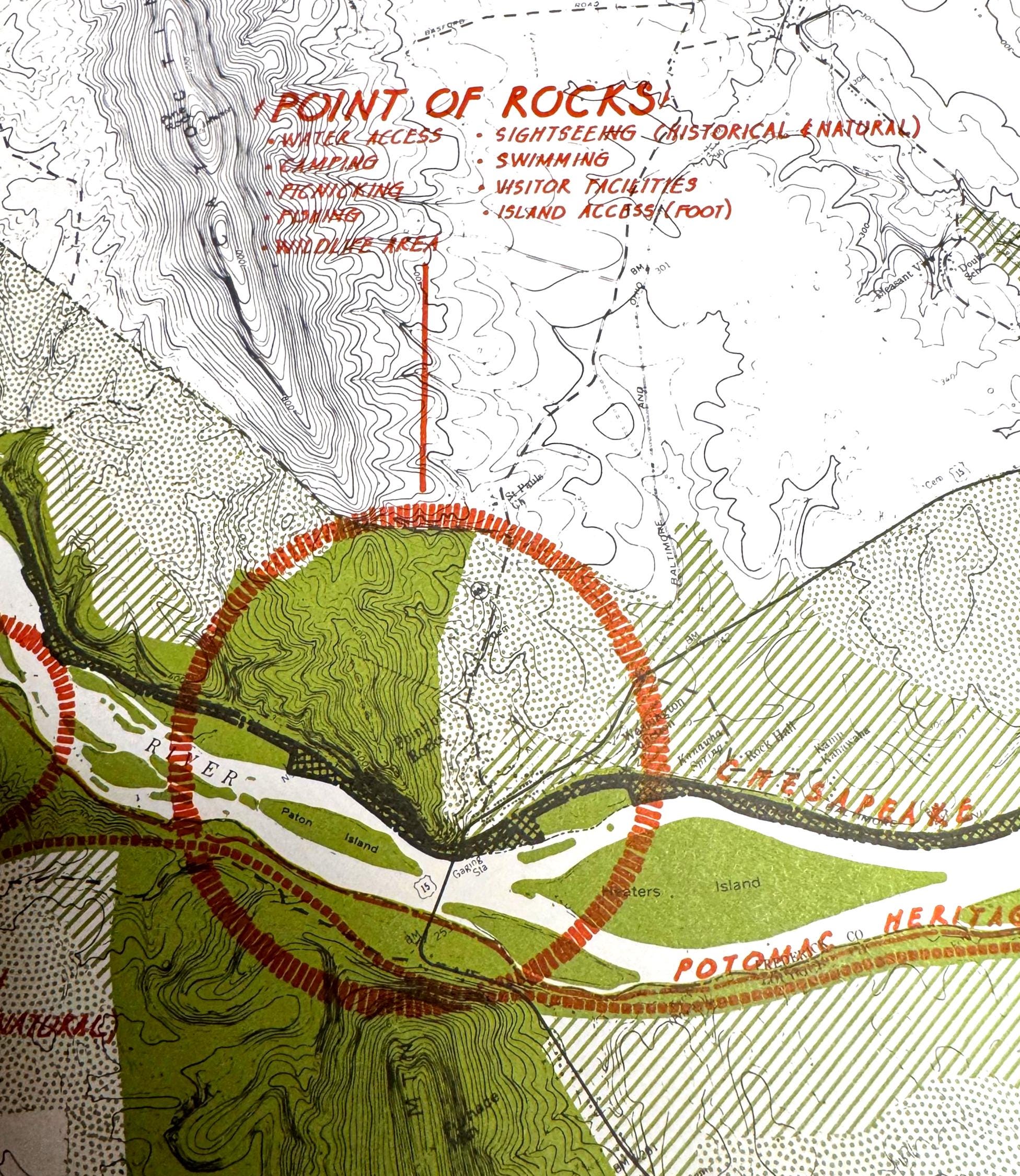 Brunswick to Dickerson and Mason Wood to Sharpshin Map | Potomac Valley, 1966