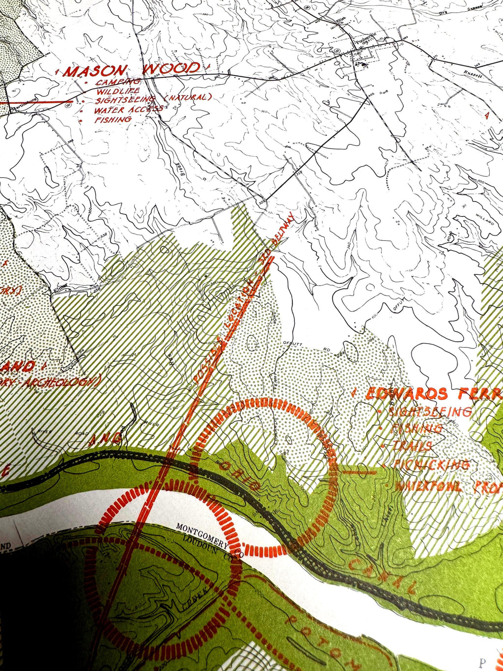 Brunswick to Dickerson and Mason Wood to Sharpshin Map | Potomac Valley, 1966