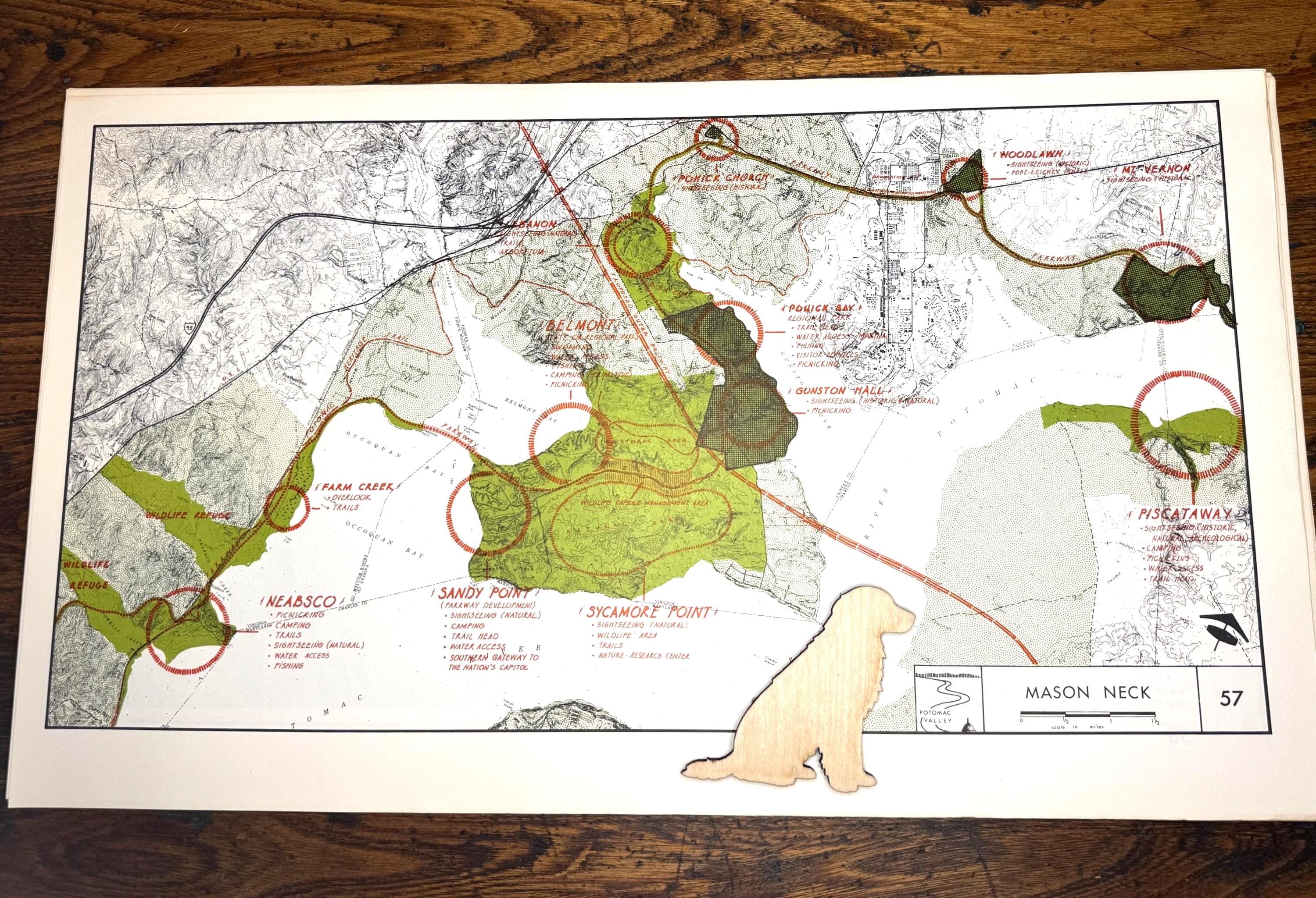 Mason Neck Map | Potomac Valley, 1966
