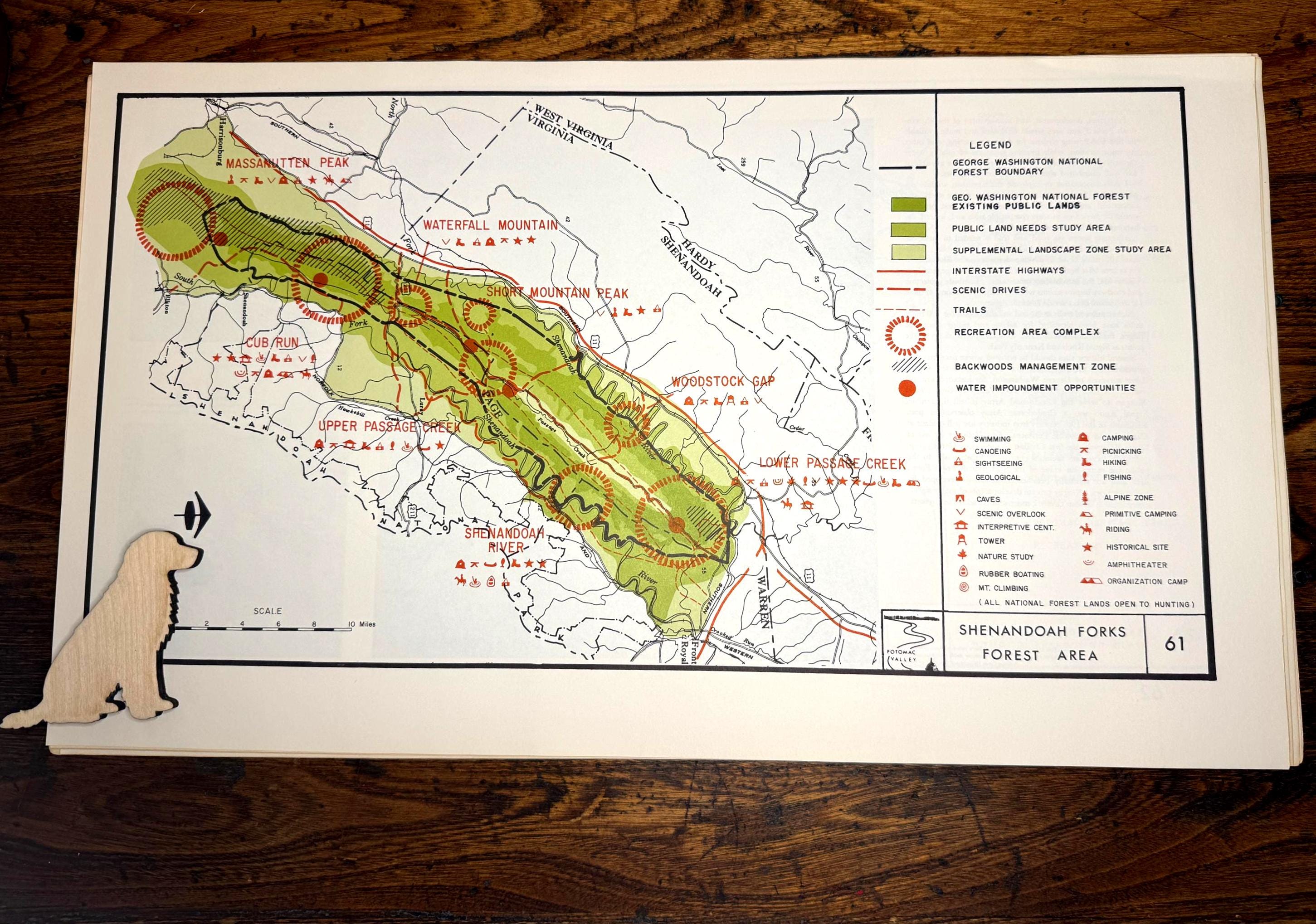 Shenandoah Forks Forest Area Map | Potomac Valley, 1966
