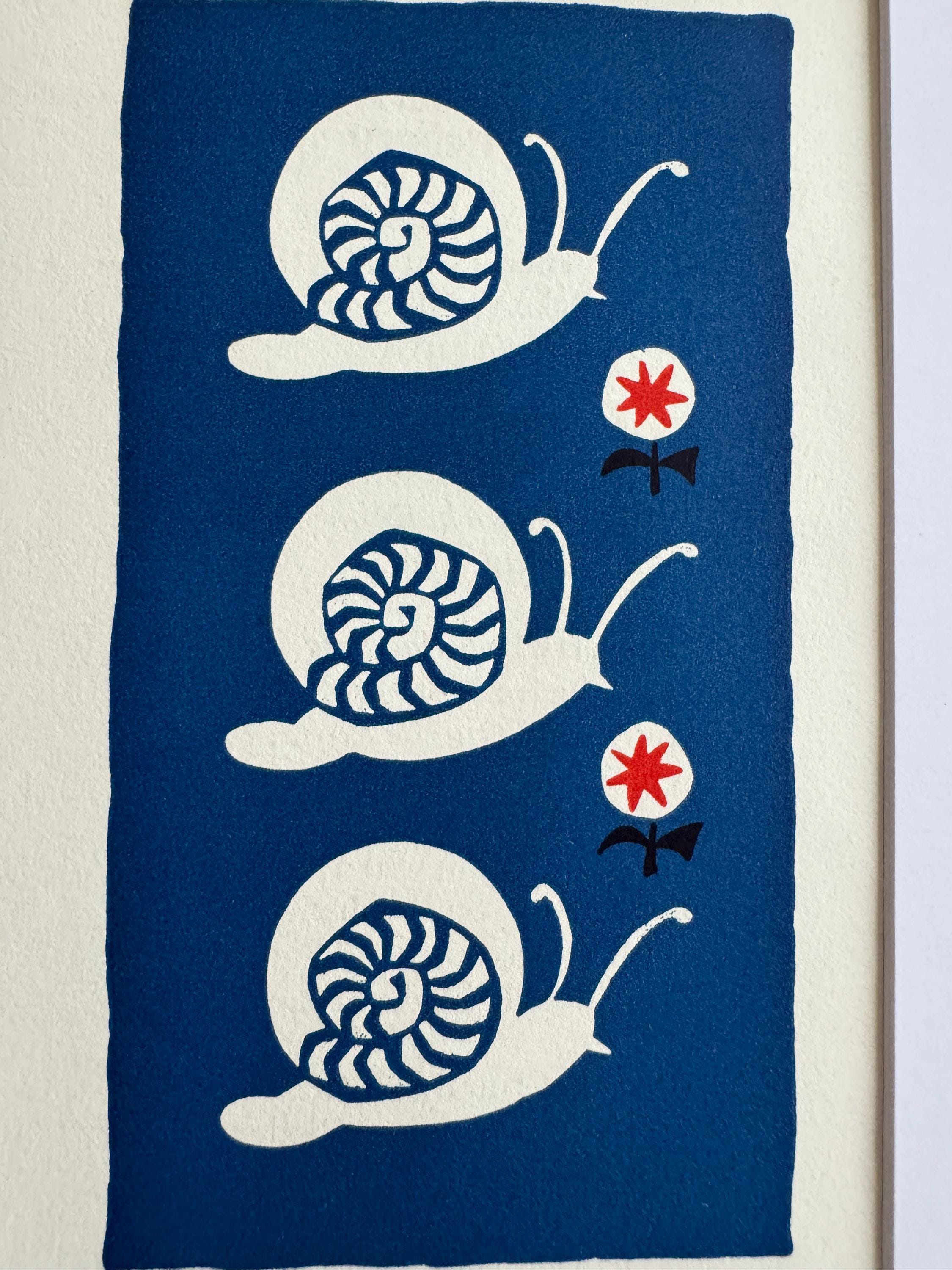 Simple French Cookery Book Plate Print 1958 – Snails