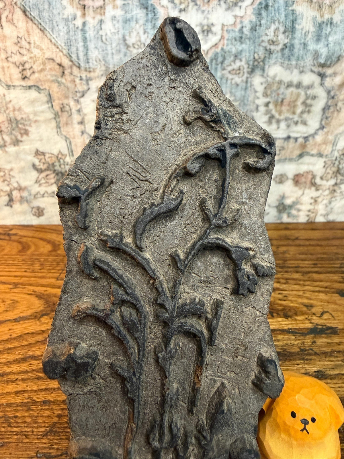 Trailing Vine Vintage Hand-Carved Textile Printing Block
