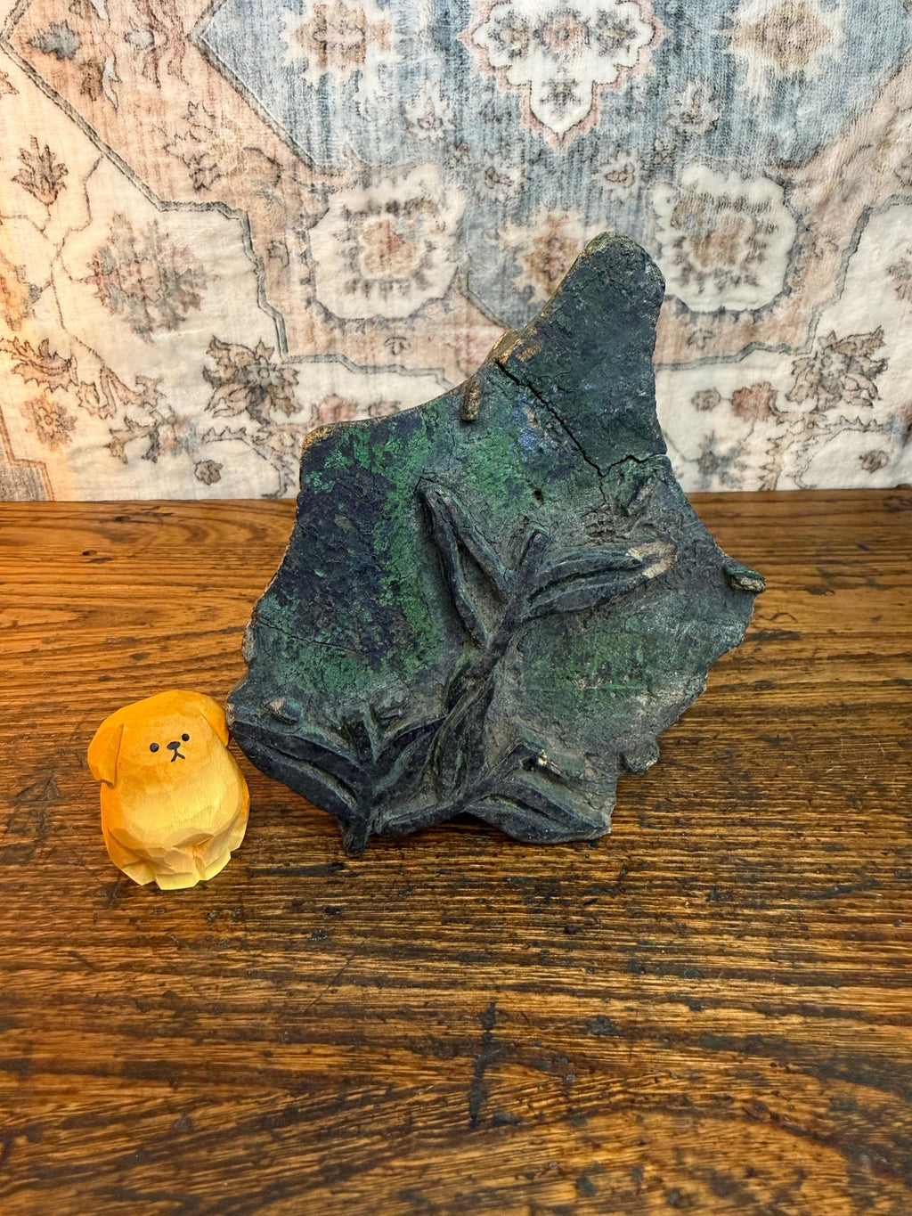 Leaf Sprig Vintage Hand-Carved Textile Printing Block