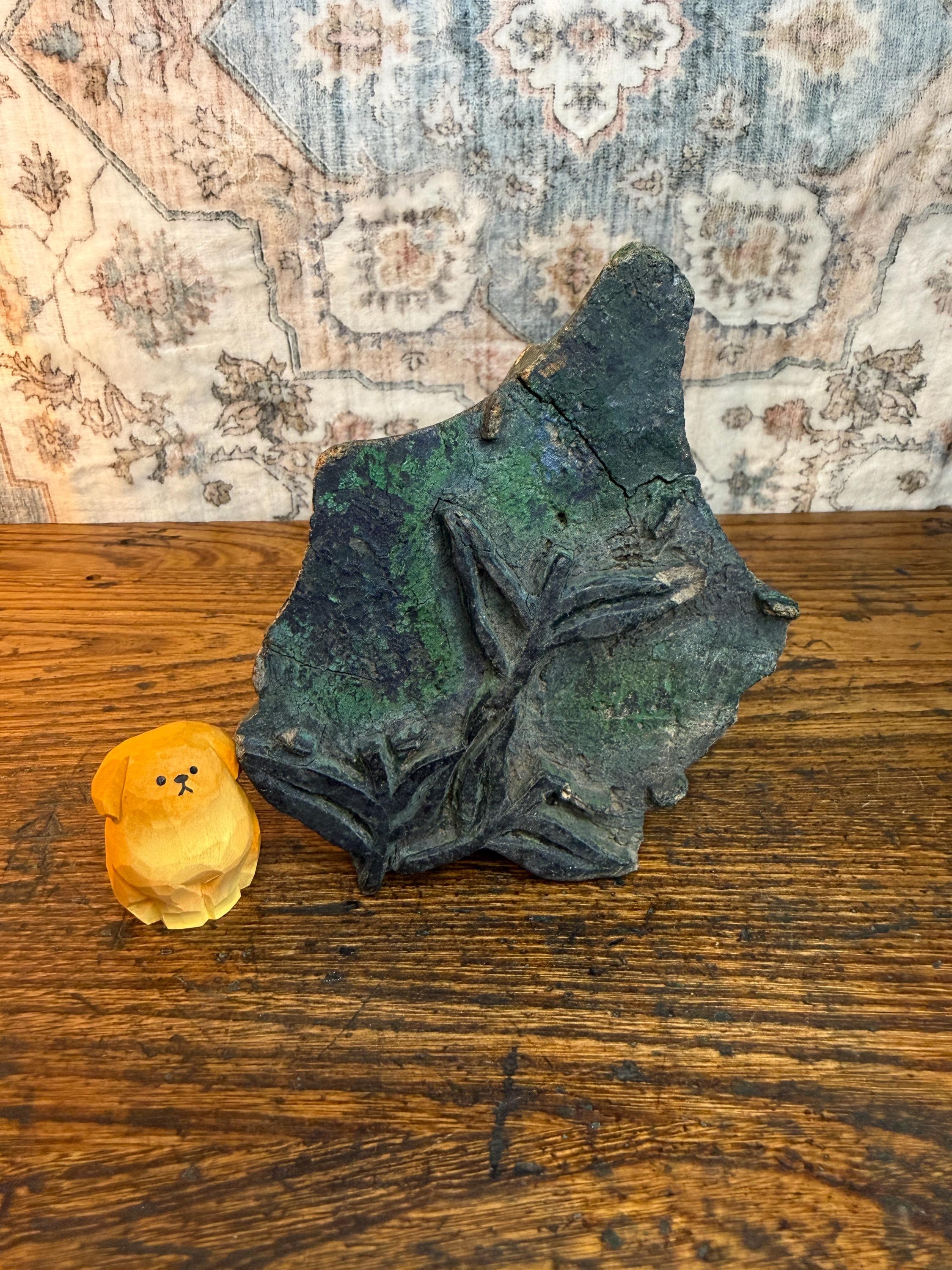 Leaf Sprig Vintage Hand-Carved Textile Printing Block