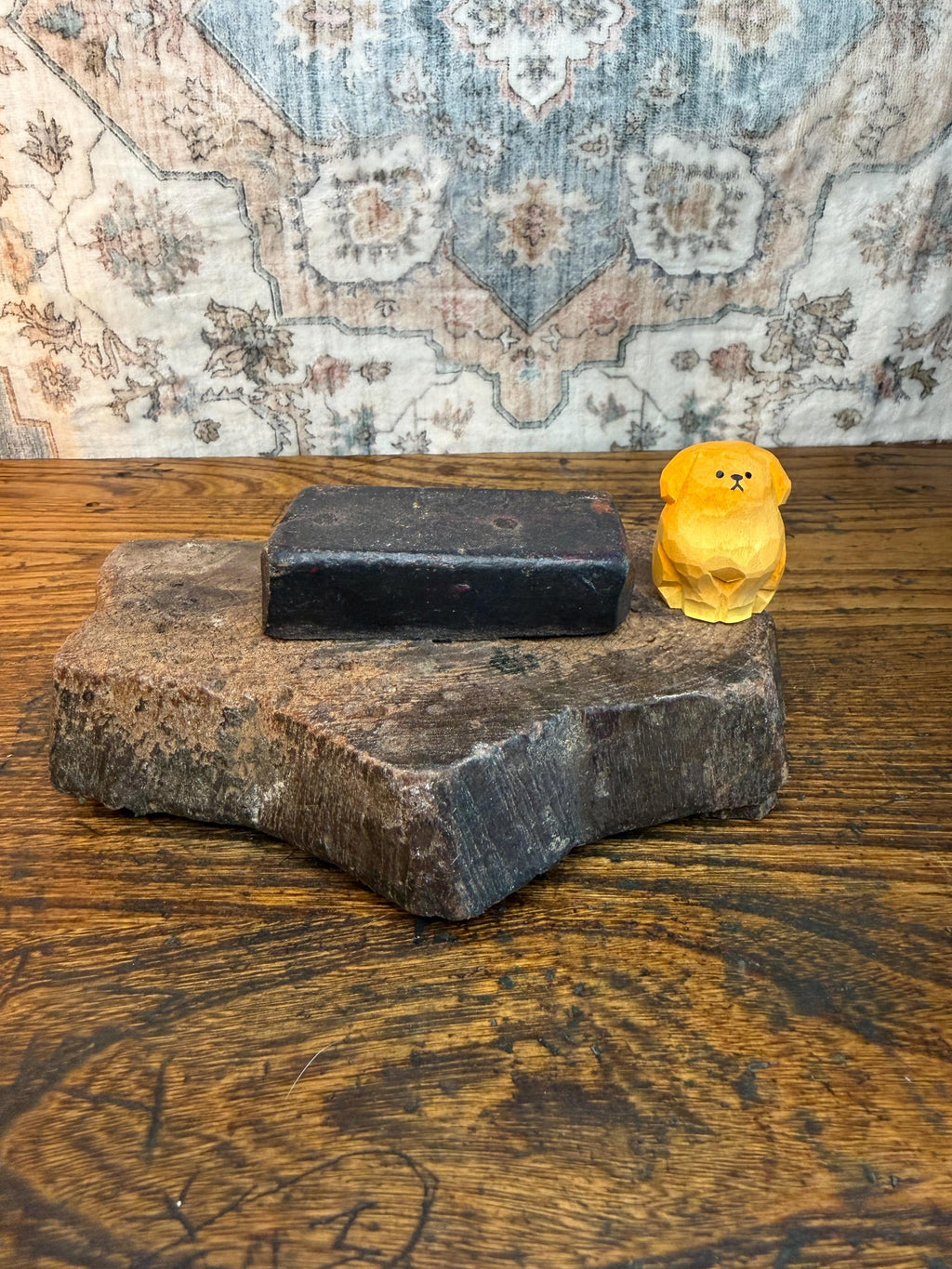 Bold Petal Vintage Hand-Carved Textile Printing Block