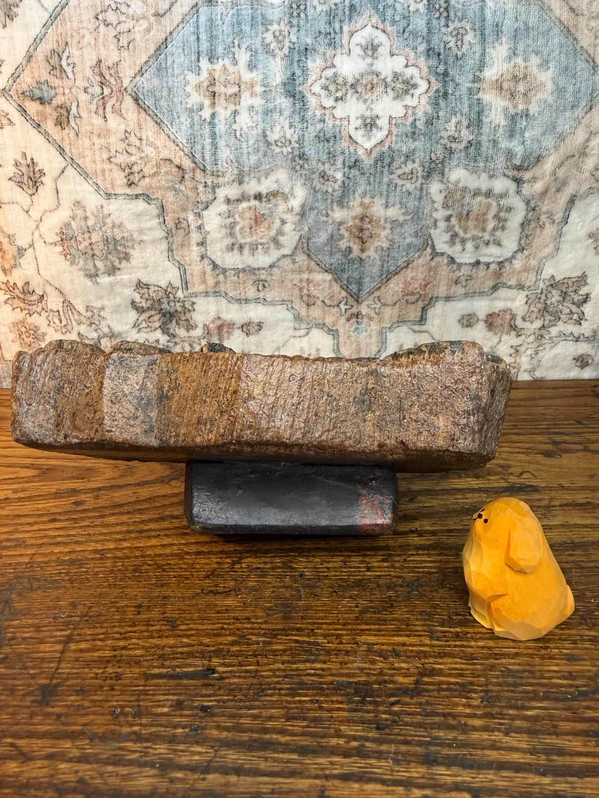 Bold Petal Vintage Hand-Carved Textile Printing Block