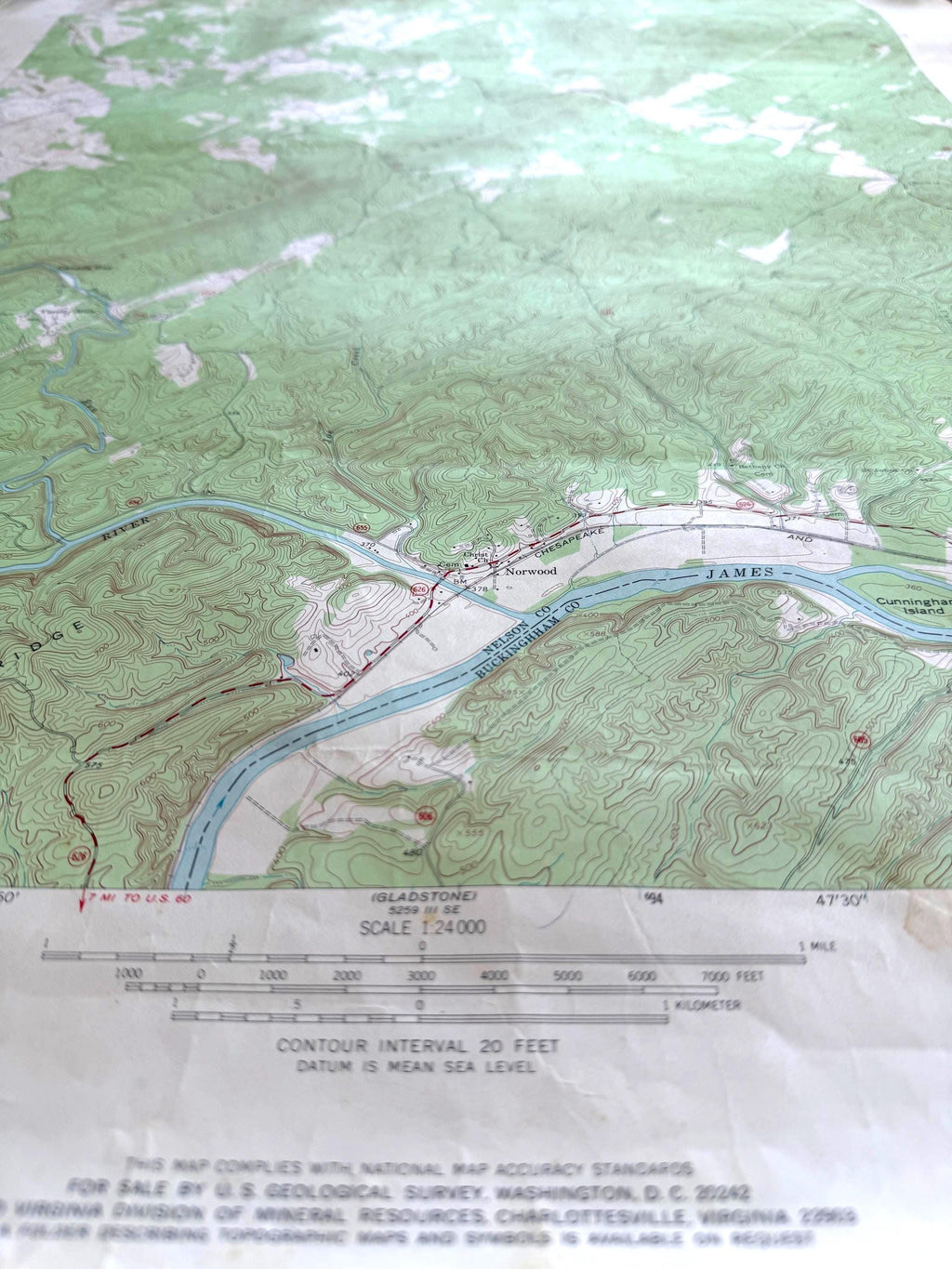 Shipman, Virginia – USGS Quadrangle Map | 1969