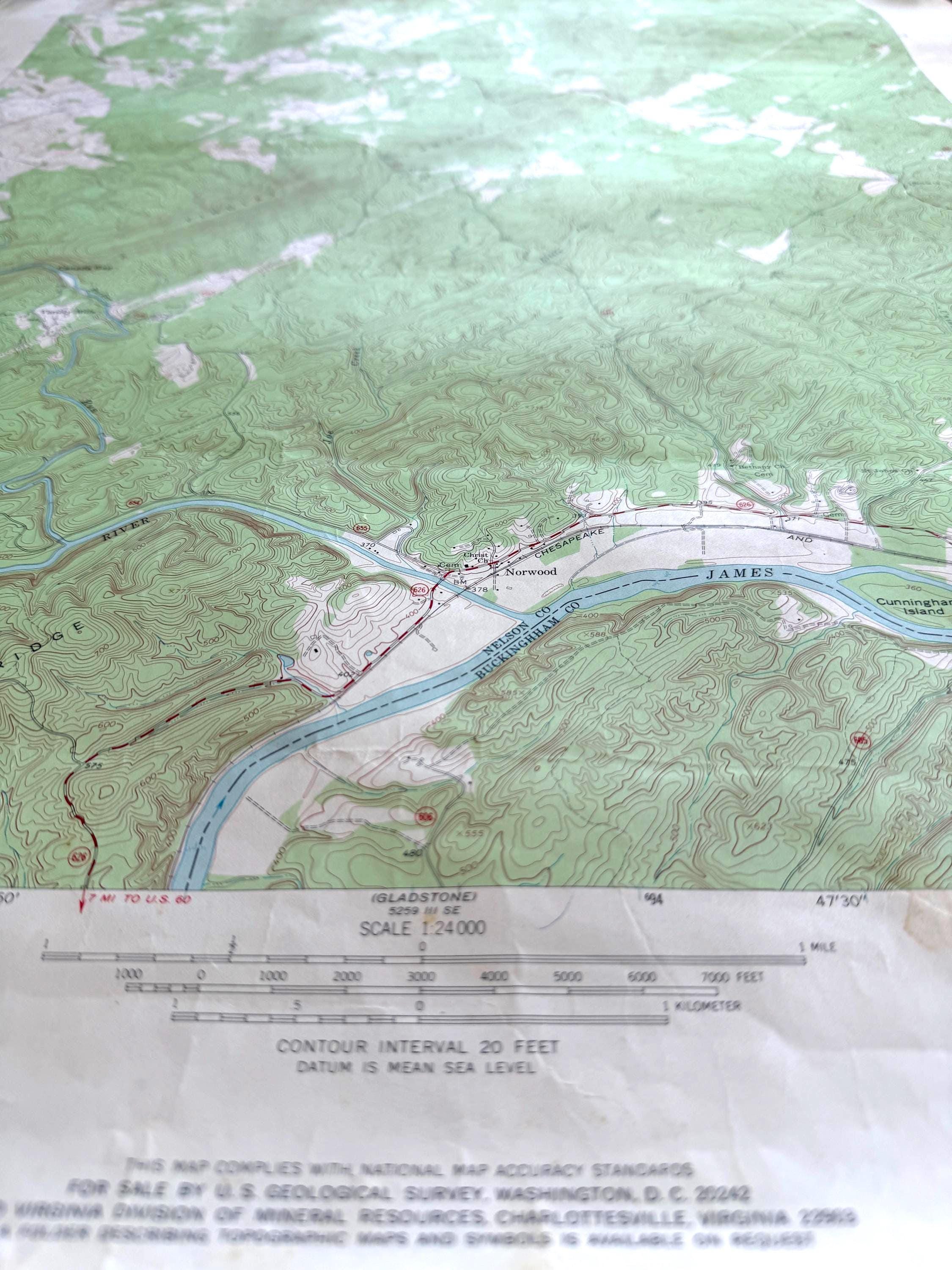 Shipman, Virginia – USGS Quadrangle Map | 1969