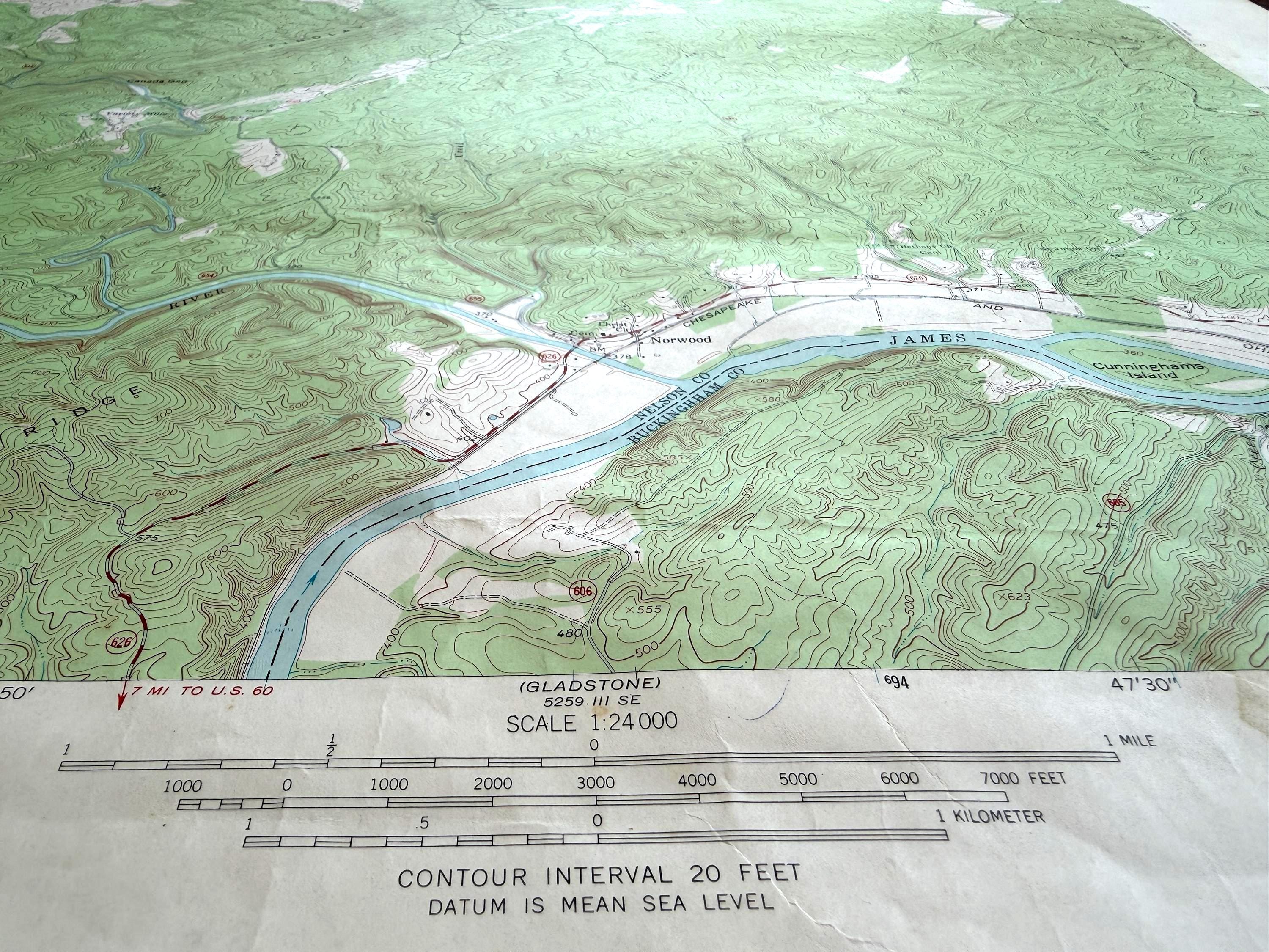 Shipman, Virginia – USGS Quadrangle Map | 1969