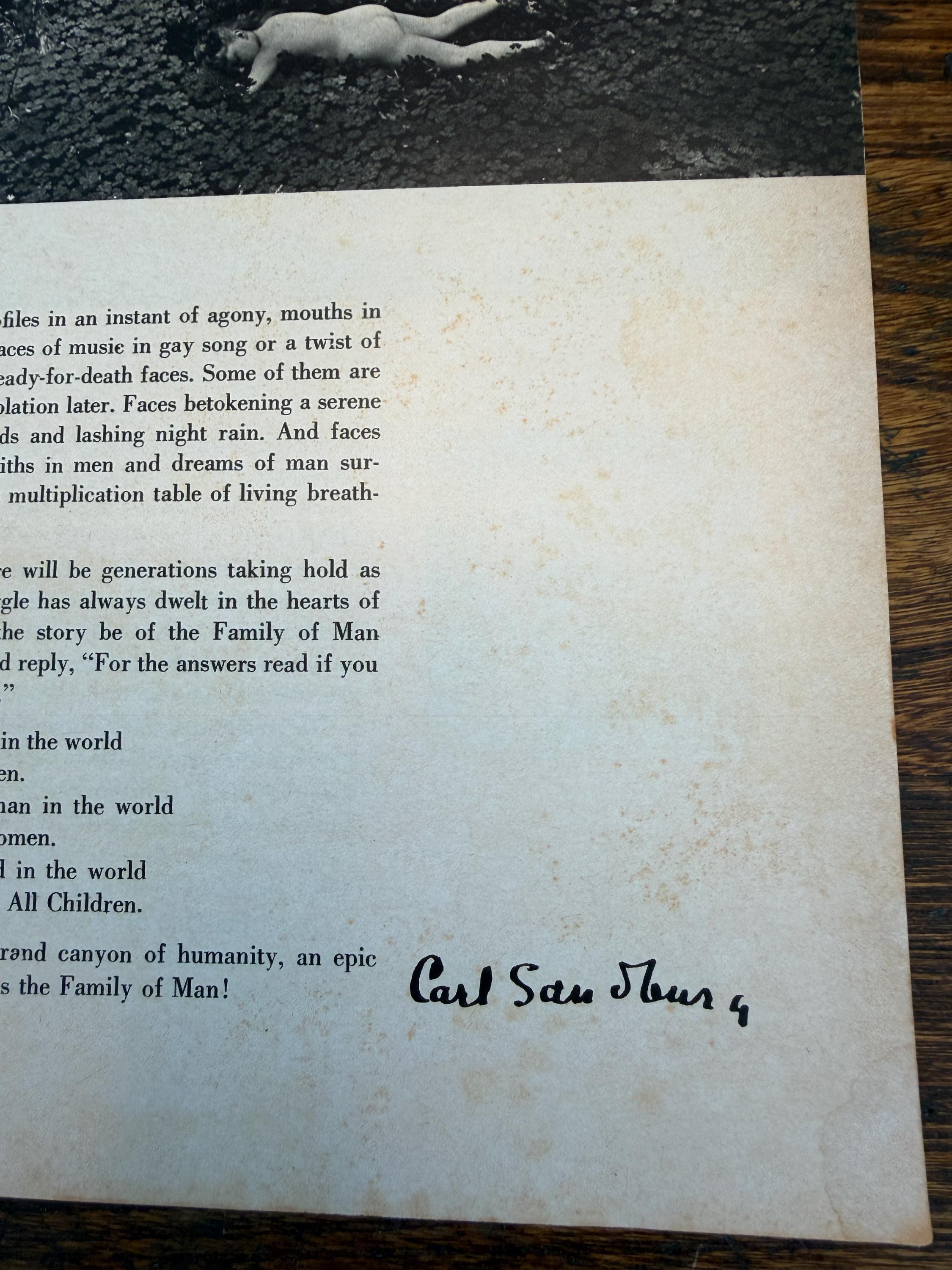 The Family of Man by Carl Sandburg | Softcover
