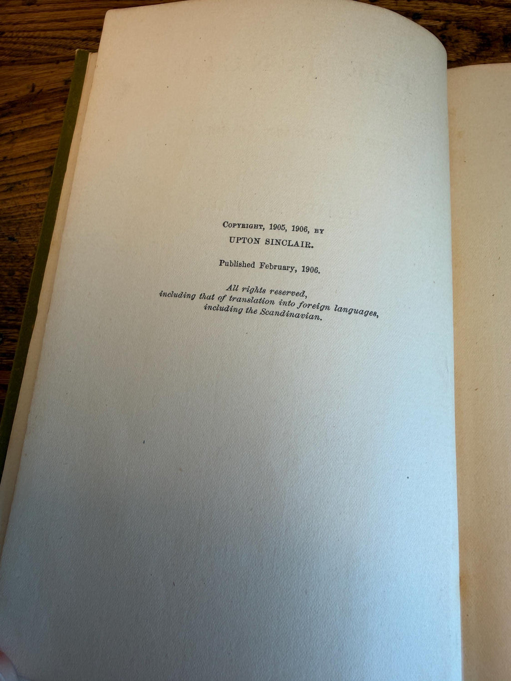 The Jungle by Upton Sinclair | 1906 Sustainers’ Edition Hardcover Book