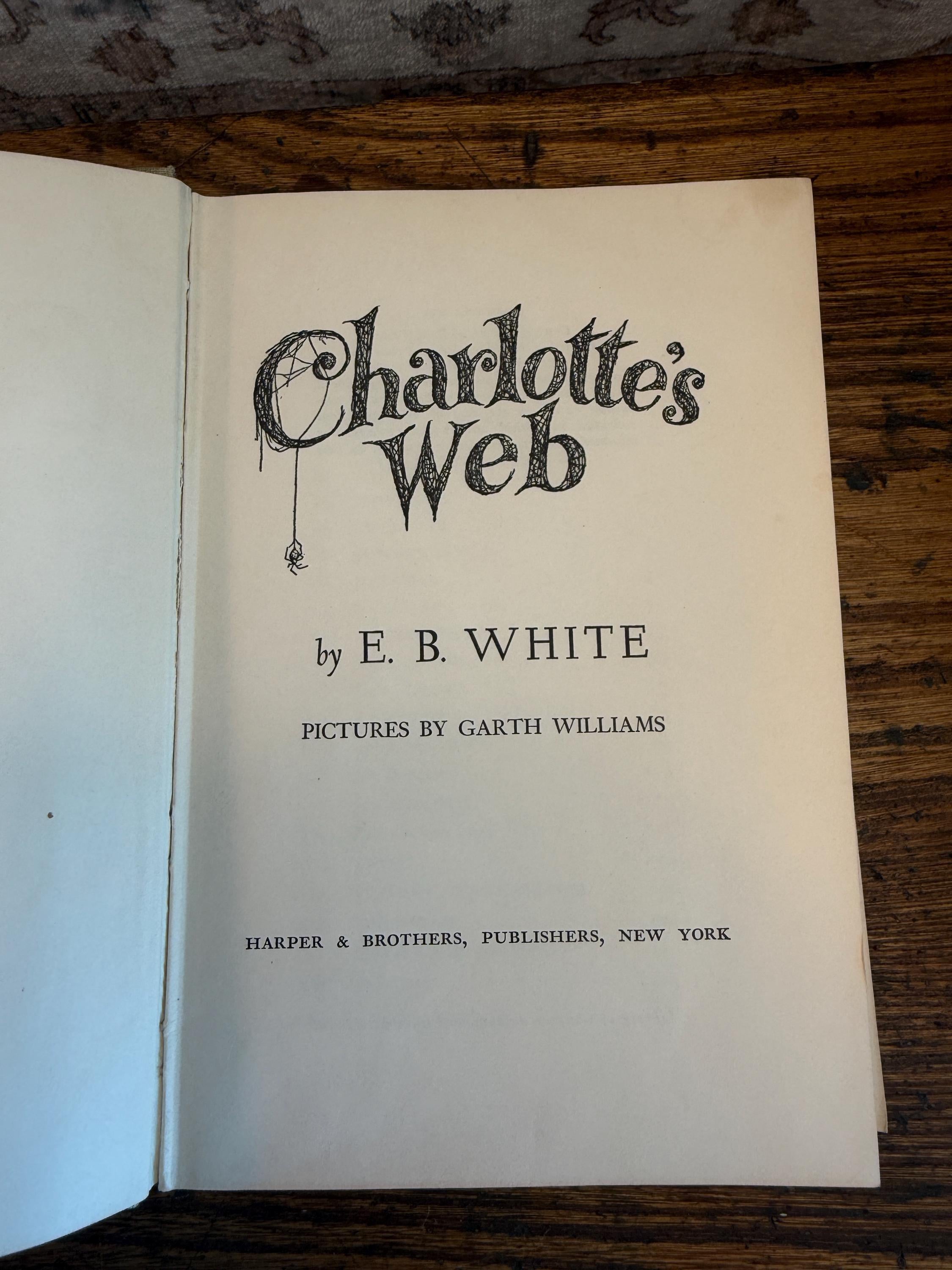 Charlotte’s Web by E.B. White | 1952 Illustrated Hardcover