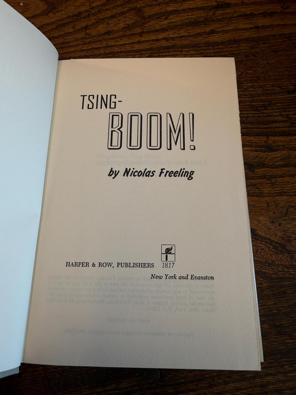 Tsing-Boom by Nicolas Freeling | 1969 First U.S. Edition Hardcover