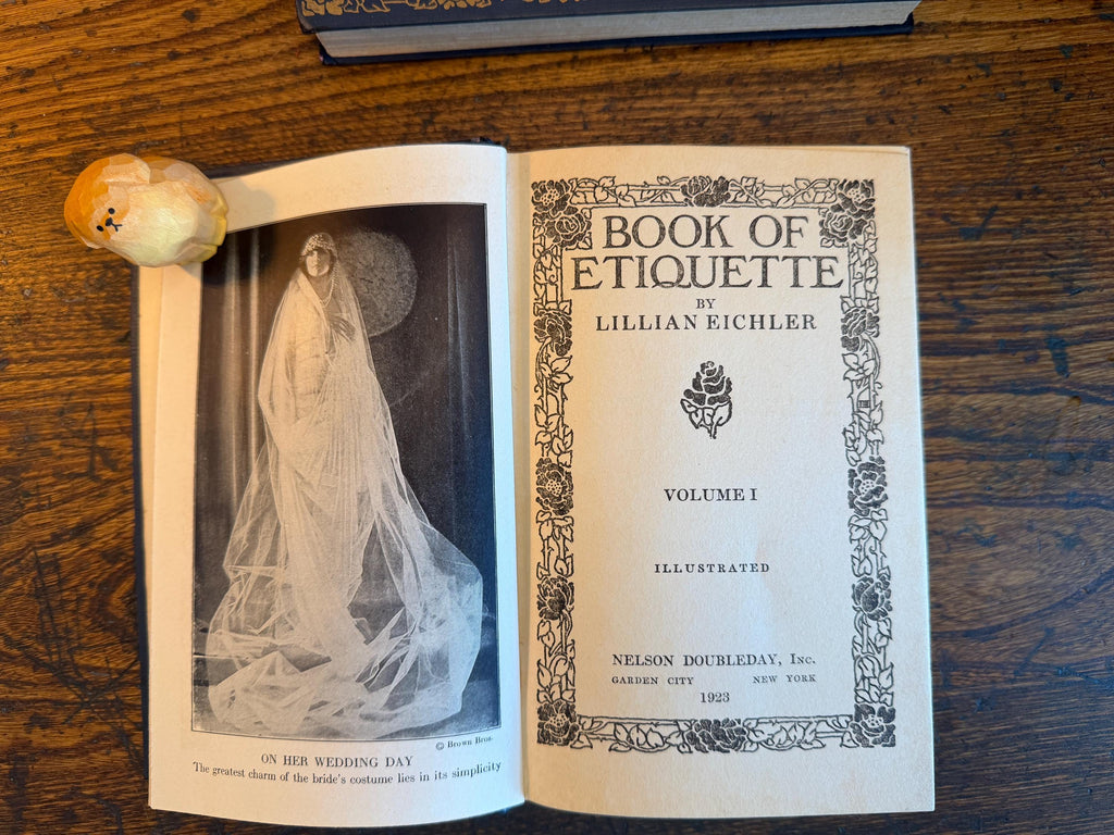 The Book of Etiquette by Lillian Eichler | 1923 Two Volume Hardcover