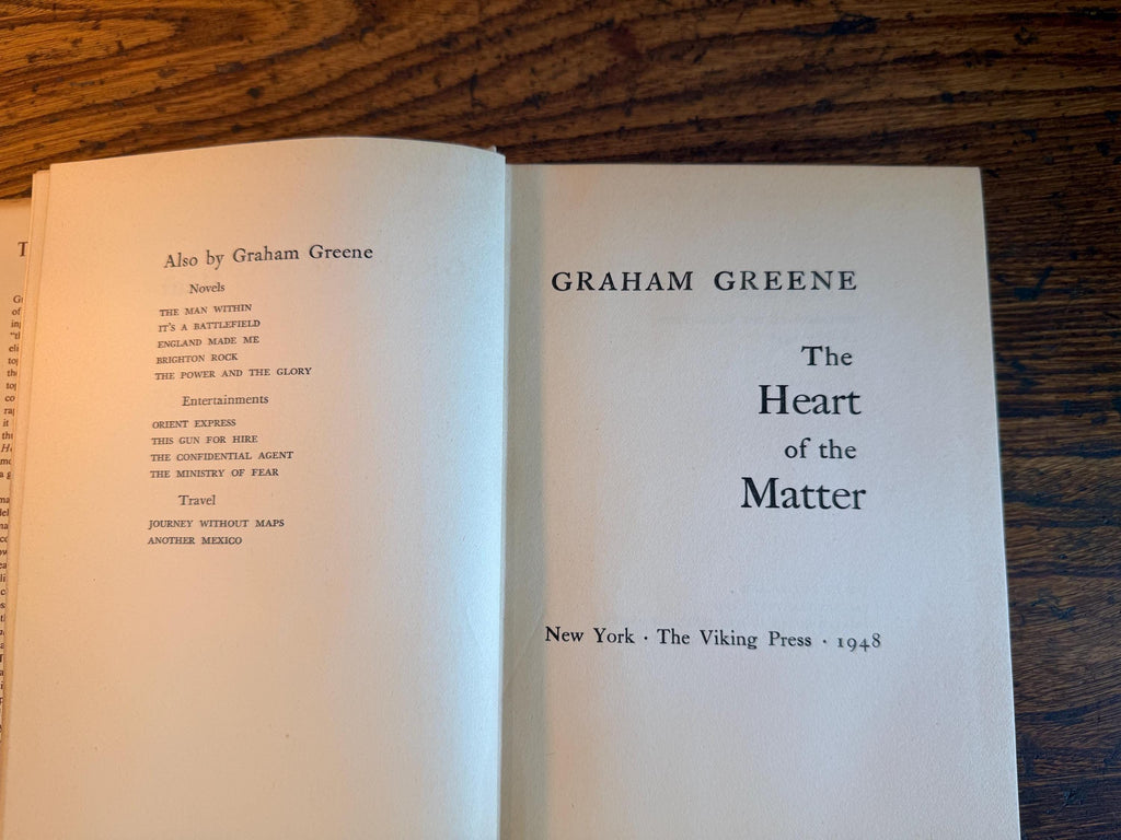 The Heart of the Matter by Graham Greene | 1948 First U.S. Edition Hardcover