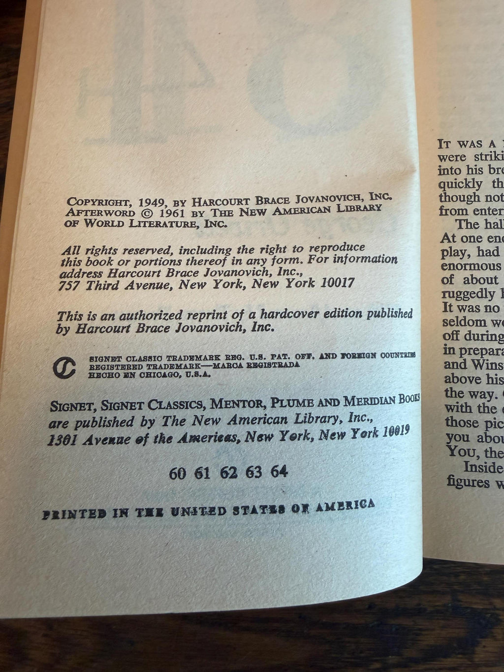 1984 by George Orwell | 1964 Paperback