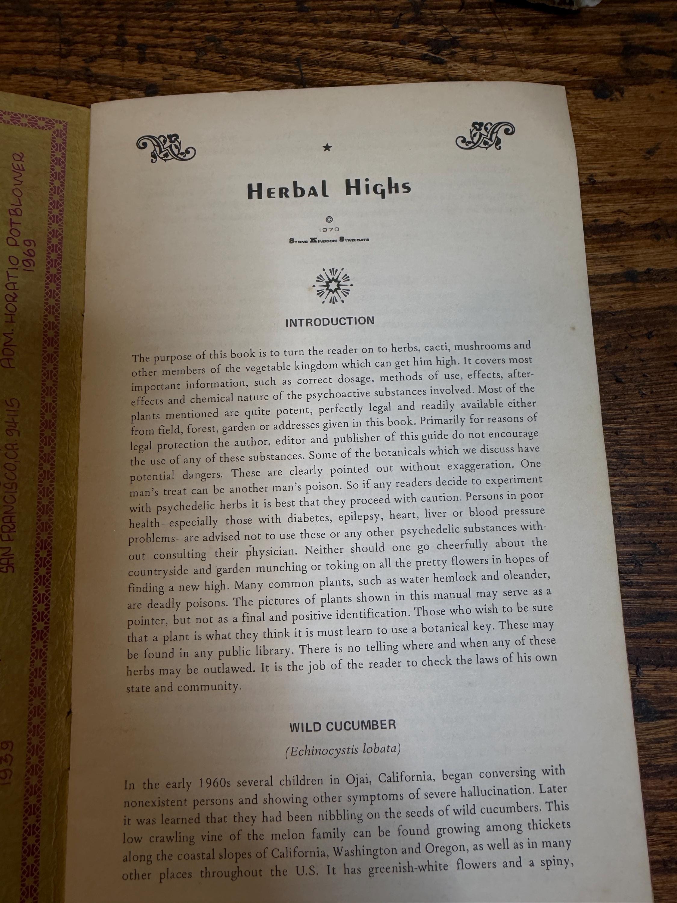 Herbal Highs by Mary Jane Superweed | Hardcover 1970
