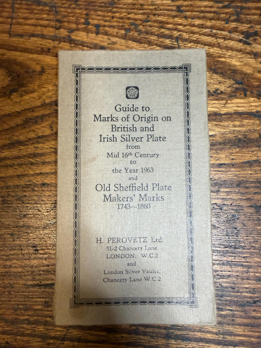 Guide to British & Irish Silver Plate Marks | 1964 Frederick Bradbury Reference Book