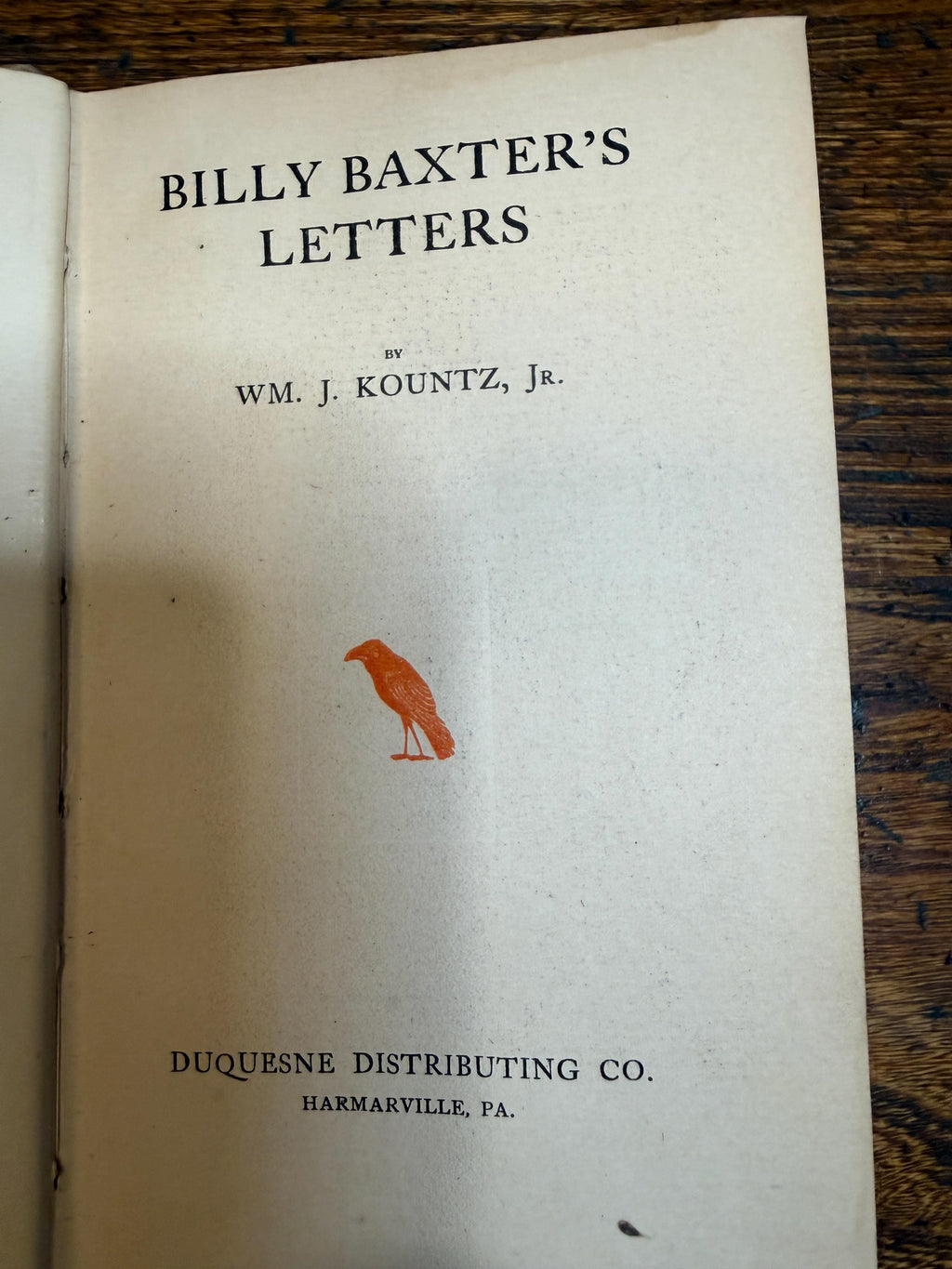 Billy Baxter’s Letters by Wm. J. Kountz Jr. | Hardcover 1899