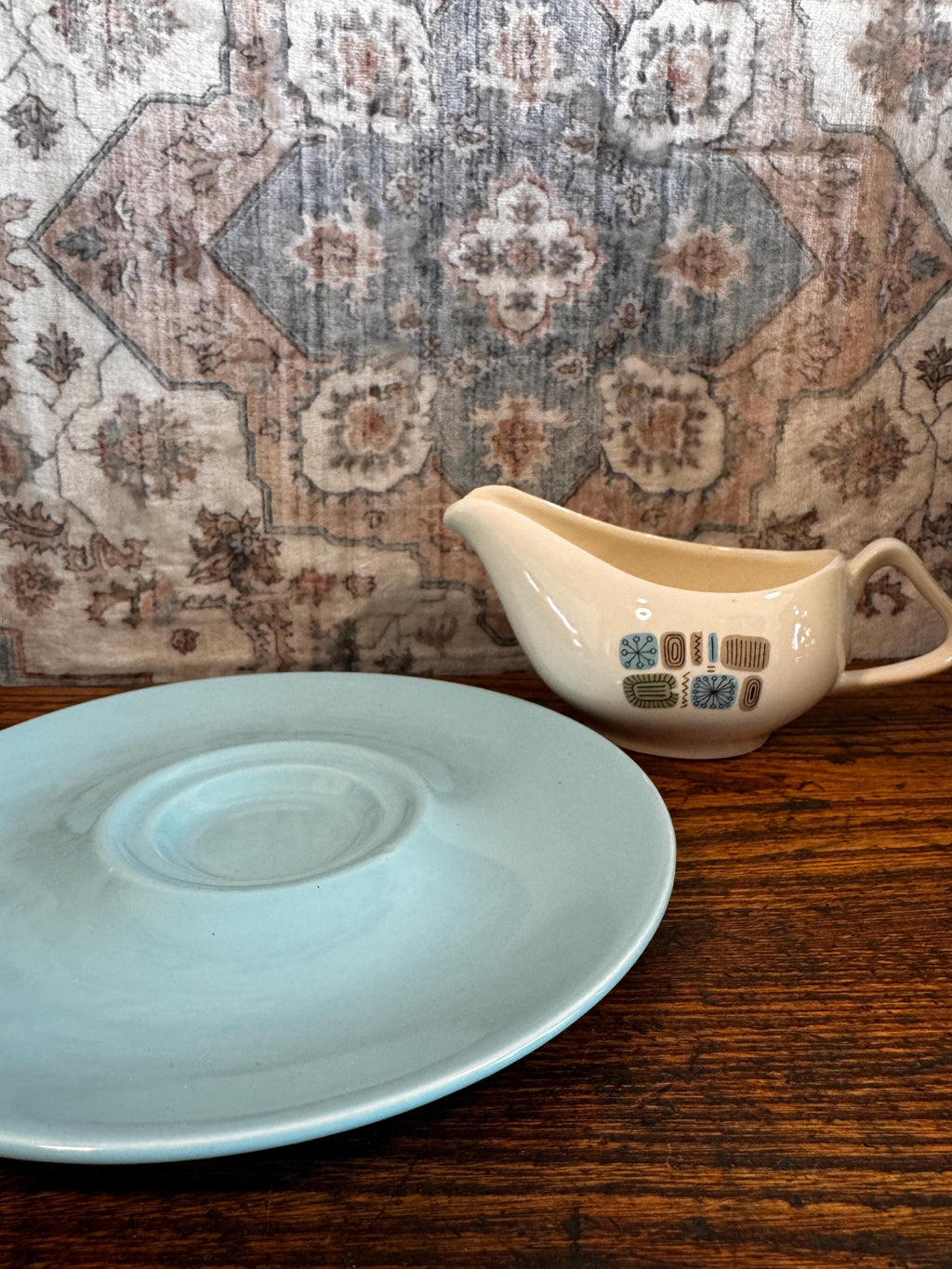 Gravy Boat & Underplate | 1960s Canonsburg Temporama