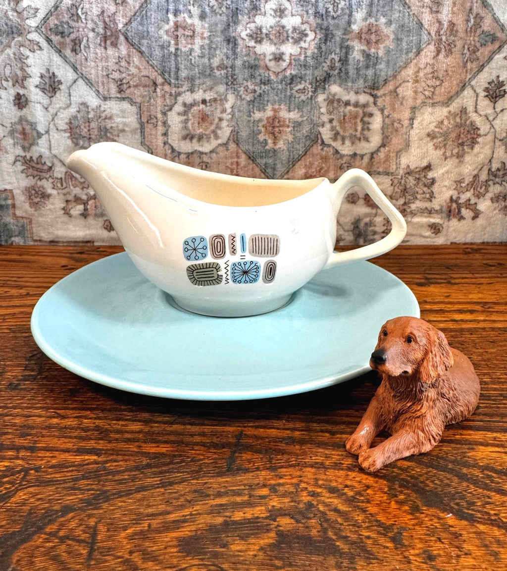 Gravy Boat & Underplate | 1960s Canonsburg Temporama