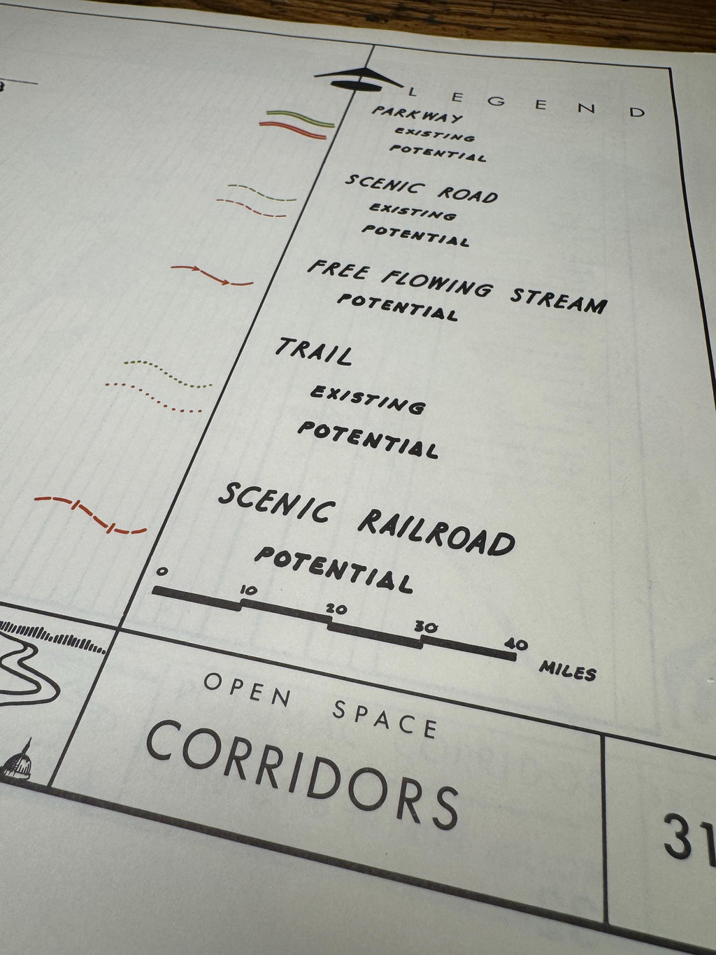 Open Space Corridors Map | Potomac Valley, 1966