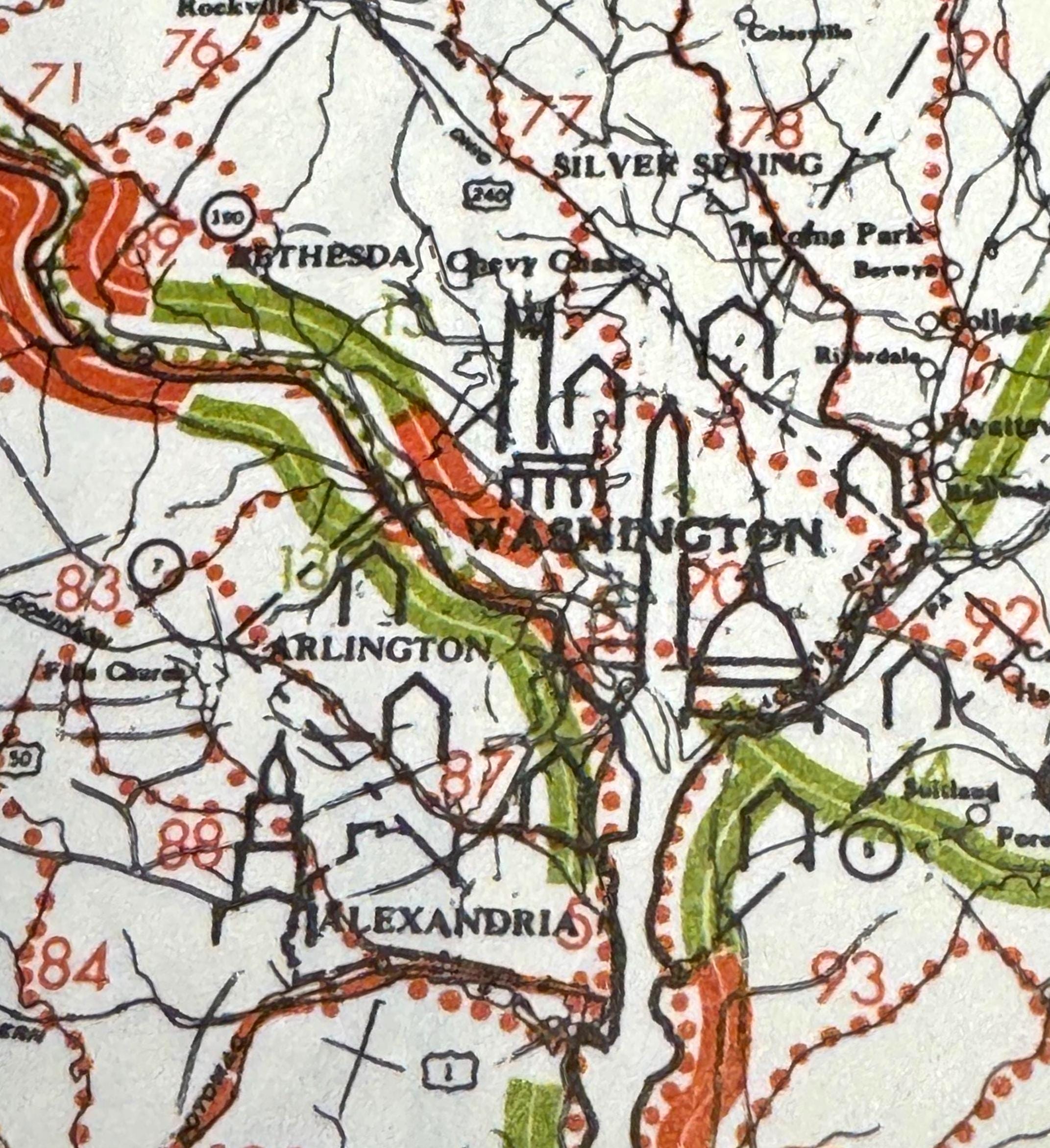 Open Space Corridors Map | Potomac Valley, 1966