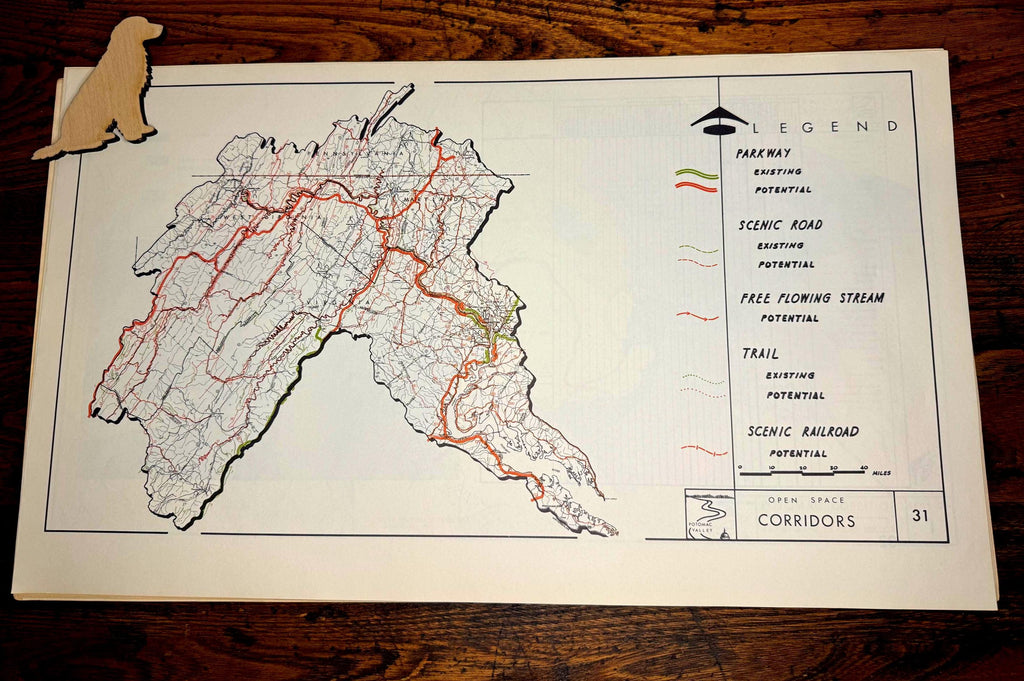 Open Space Corridors Map | Potomac Valley, 1966