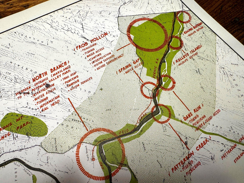 Cumberland to Frog Hollow Map | Potomac Valley, 1966