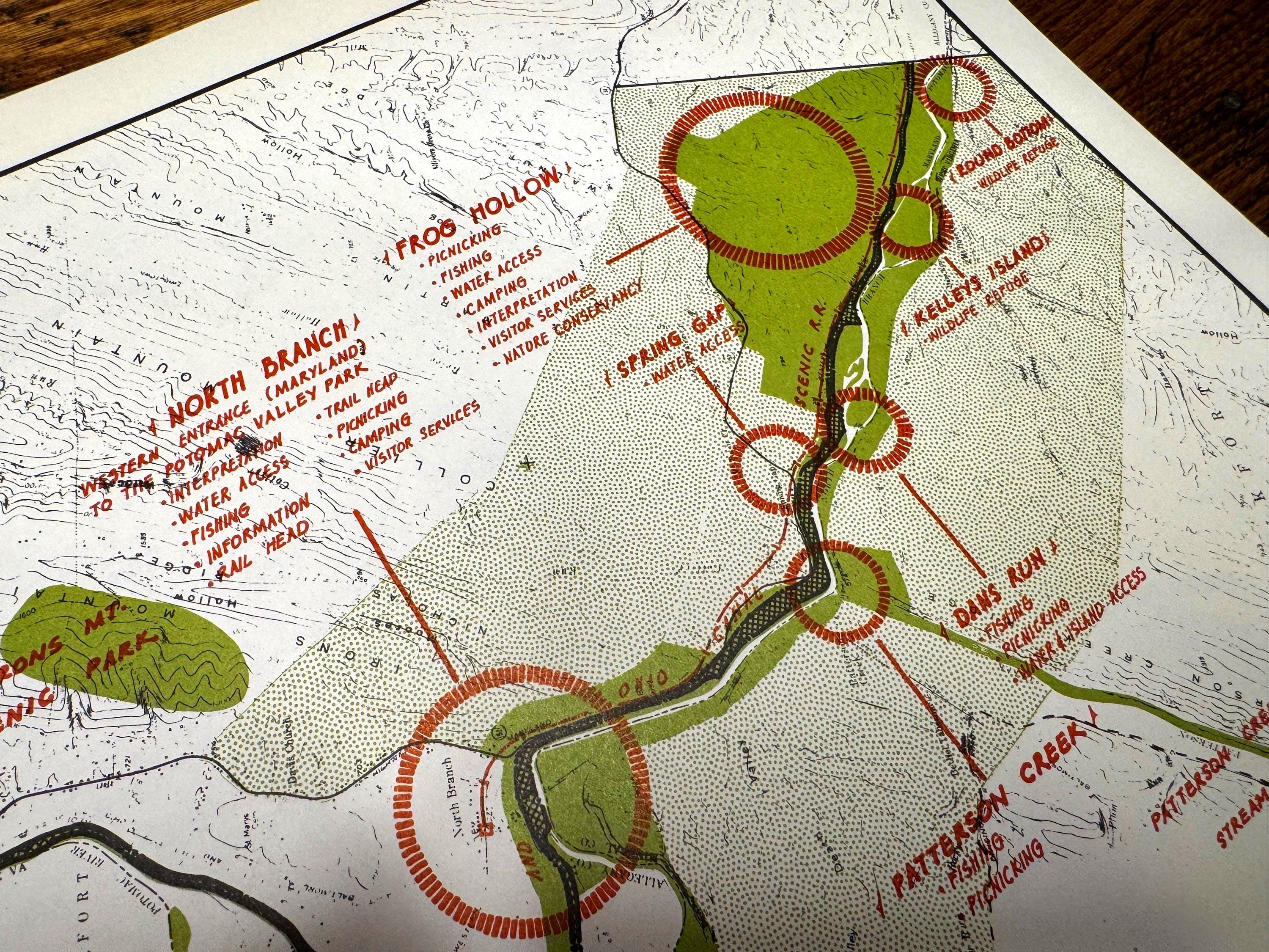 Cumberland to Frog Hollow Map | Potomac Valley, 1966