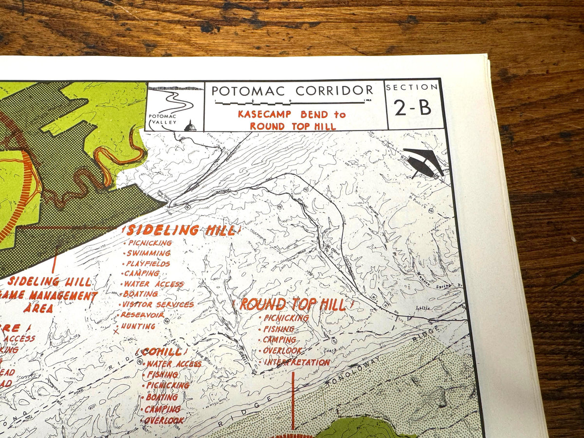 Vintage Hancock Maryland Map 1966 | Fort Frederick & Potomac River